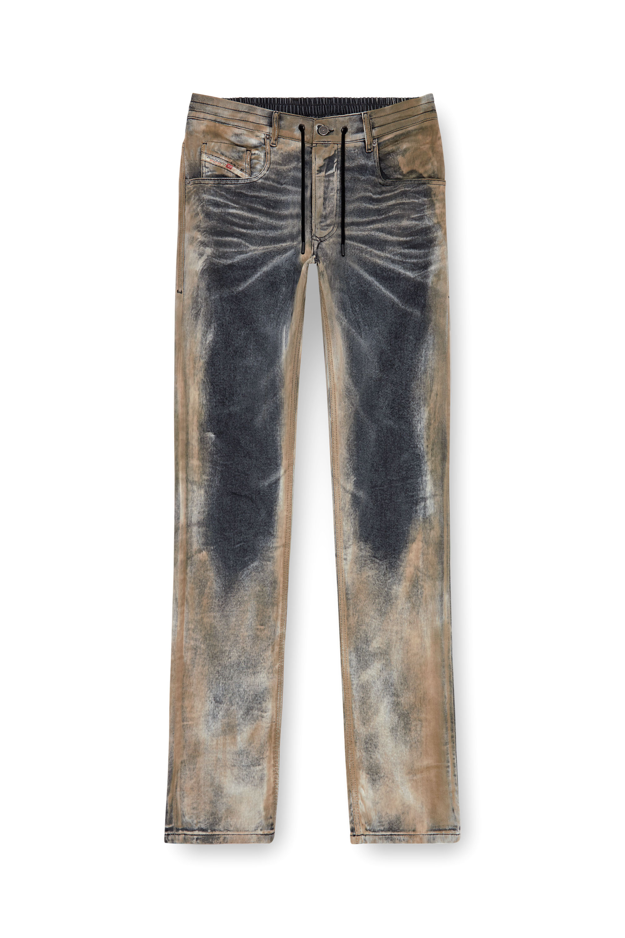 Diesel - Tapered 2030 D-Krooley Joggjeans® 068NP Uomo, Nero/Grigio scuro - Image 3