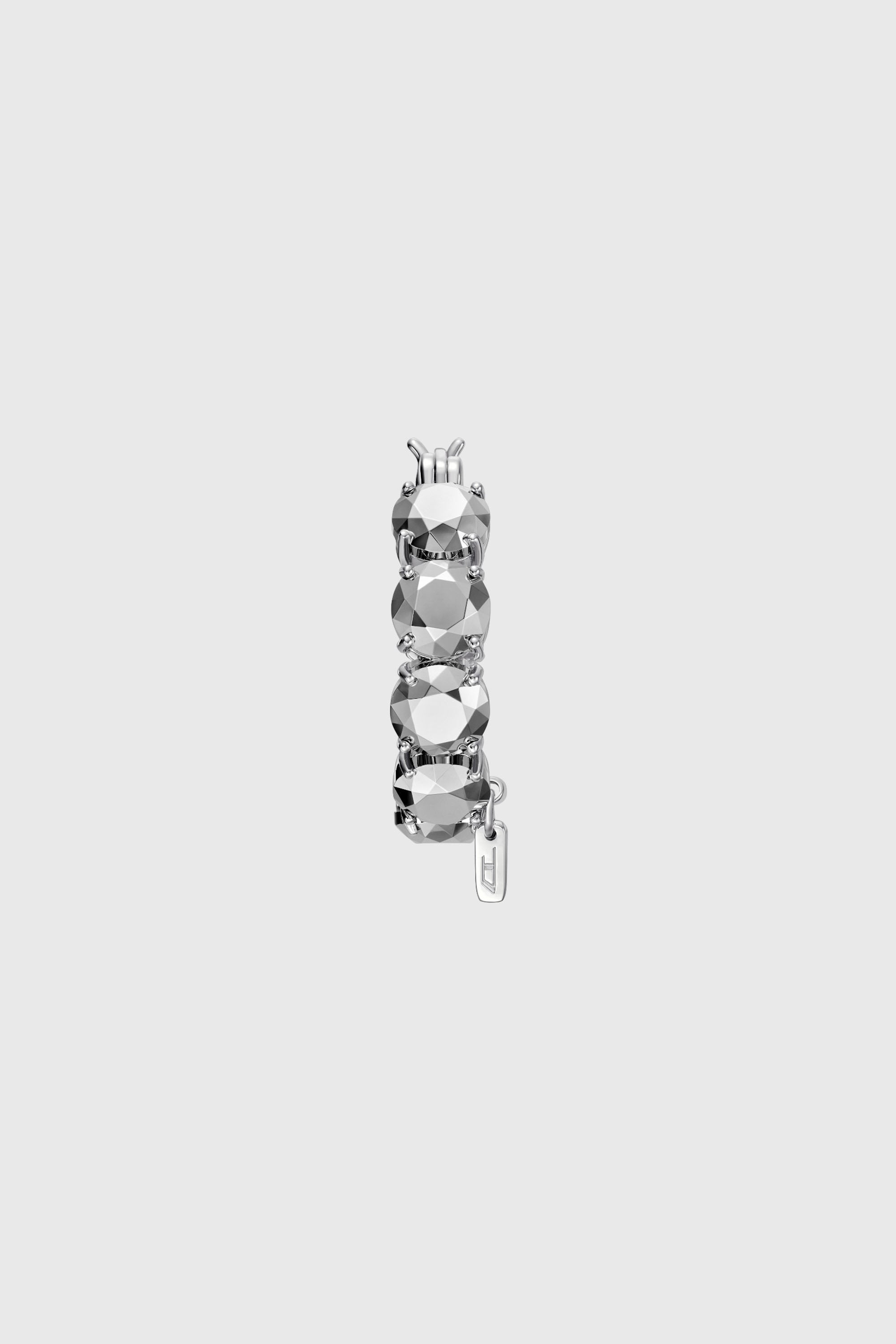 Diesel - DL1357040 STERLING SILVER JEWEL, Orecchino a cerchio in argento sterling Unisex in Argento - 2