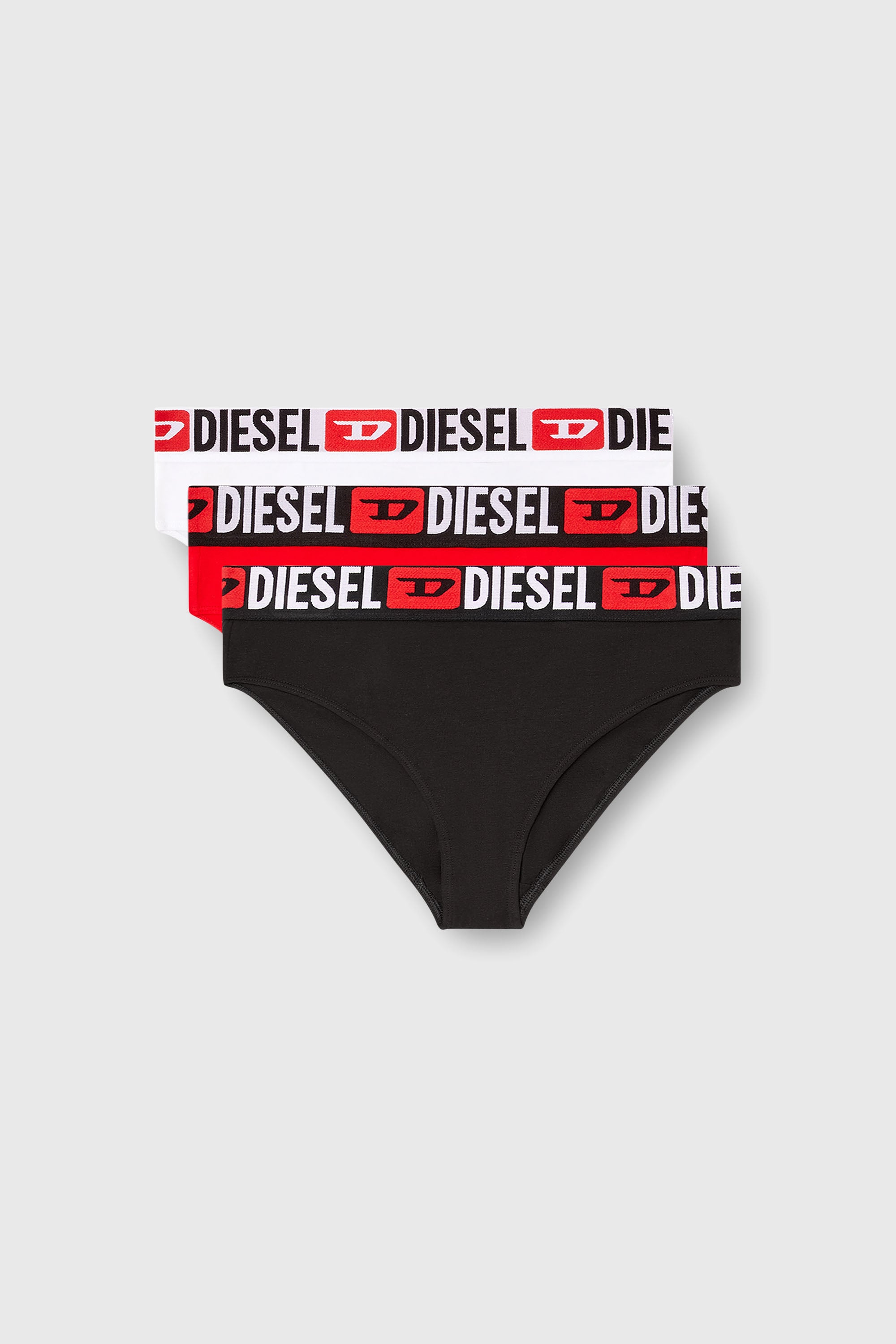 Diesel - SAM-D-CORE-3PACK, Set da tre slip con maxi logo in vita Donna in Multicolor - 1