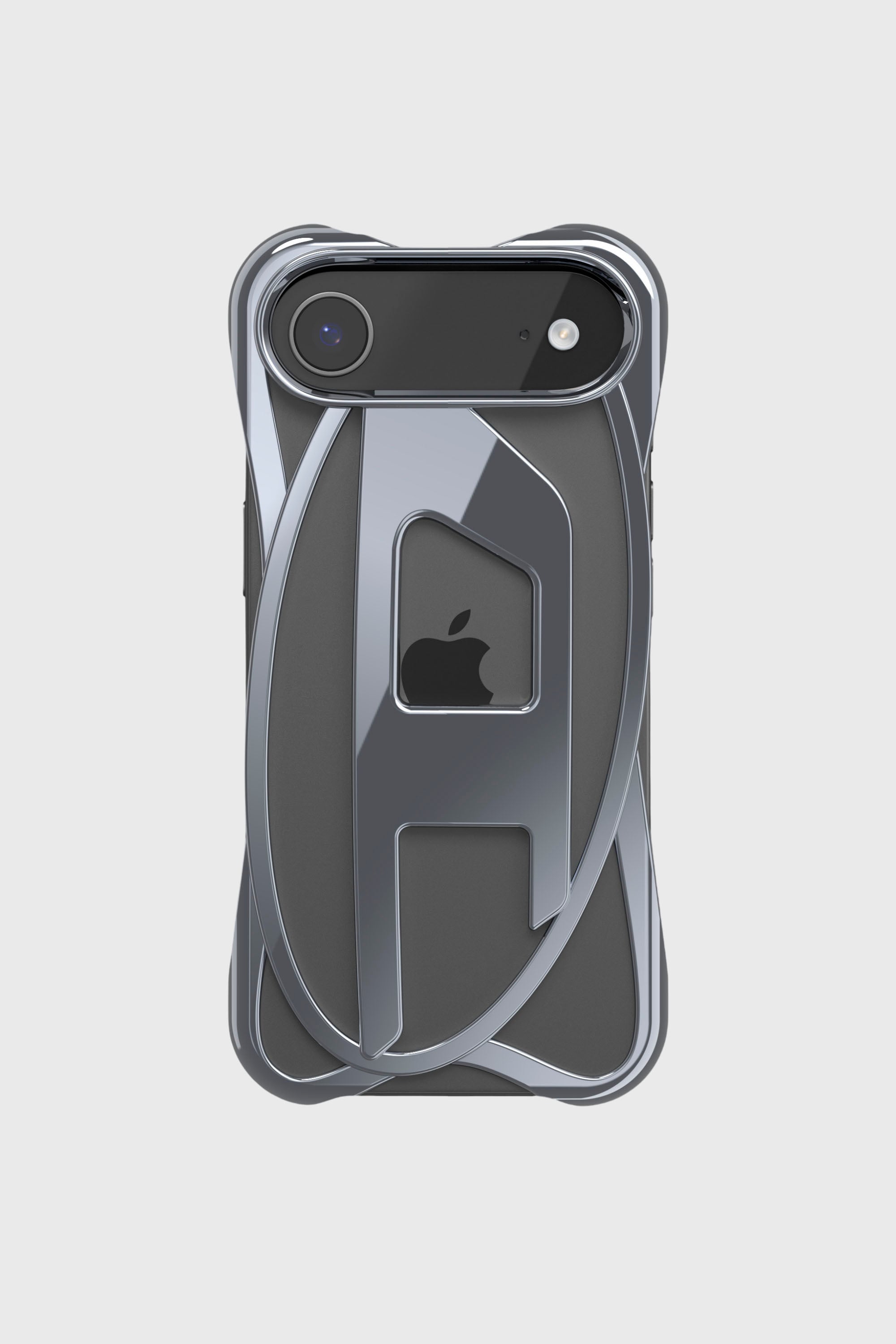 Diesel - 60444 D FRAME CASE, Custodia Caged D lucida per iPhone 17 Air Unisex in Grigio - 2