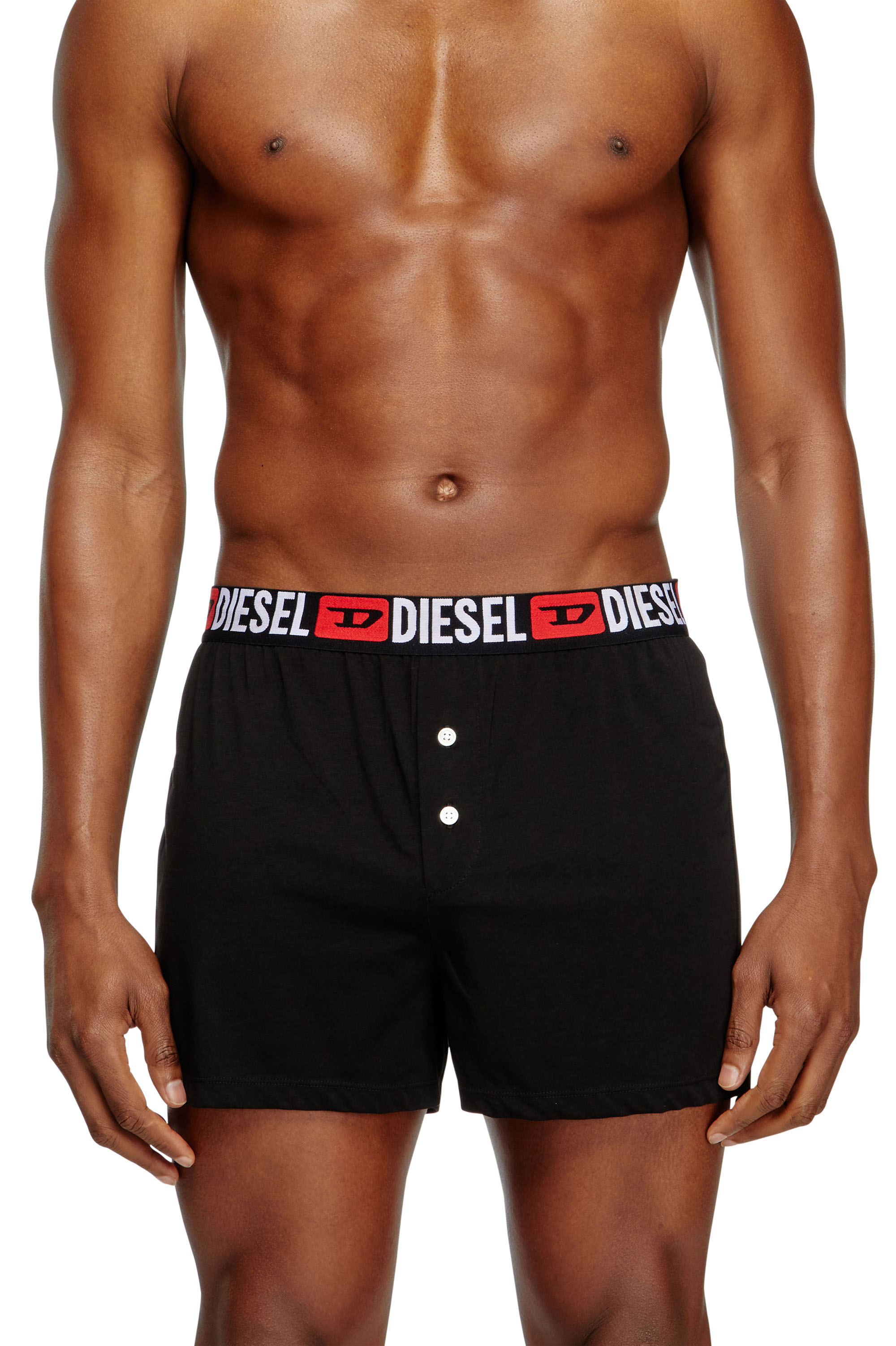 Diesel - STARKIE-D-CORE, Boxer con logo all-over in vita Uomo in Nero - 3