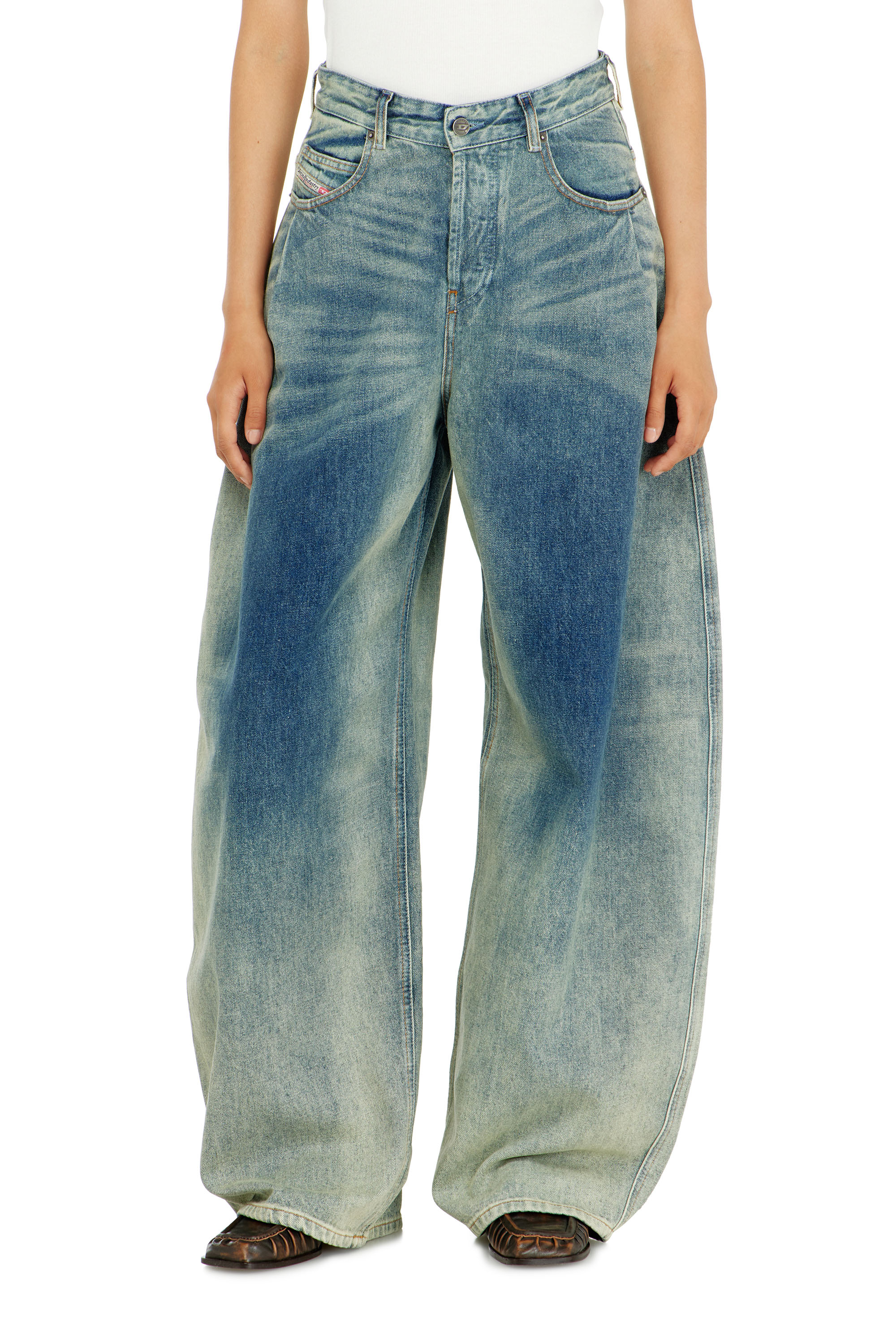 Diesel - Relaxed Jeans 1987 D-Khelz 007EF Donna, Blu medio - Image 4