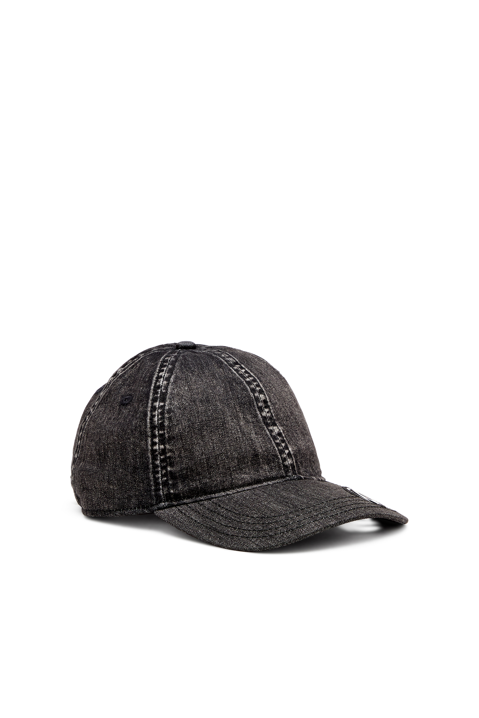 Diesel - C-EWAN-PLAK, Cappello da baseball in denim stretch Uomo in Nero - 1