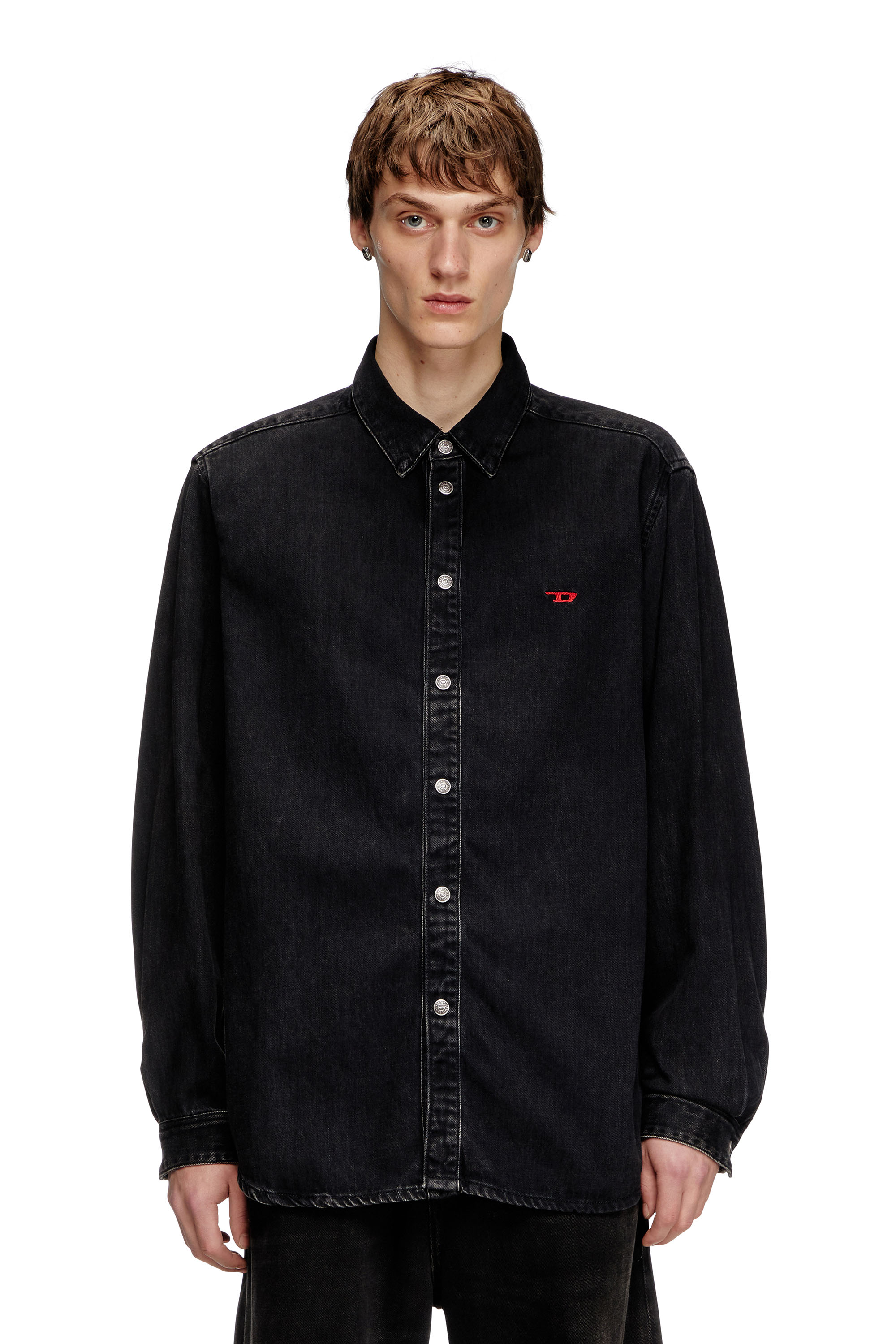 Diesel - D-SIMPLY, Camicia in denim Tencel Uomo in Nero - 3