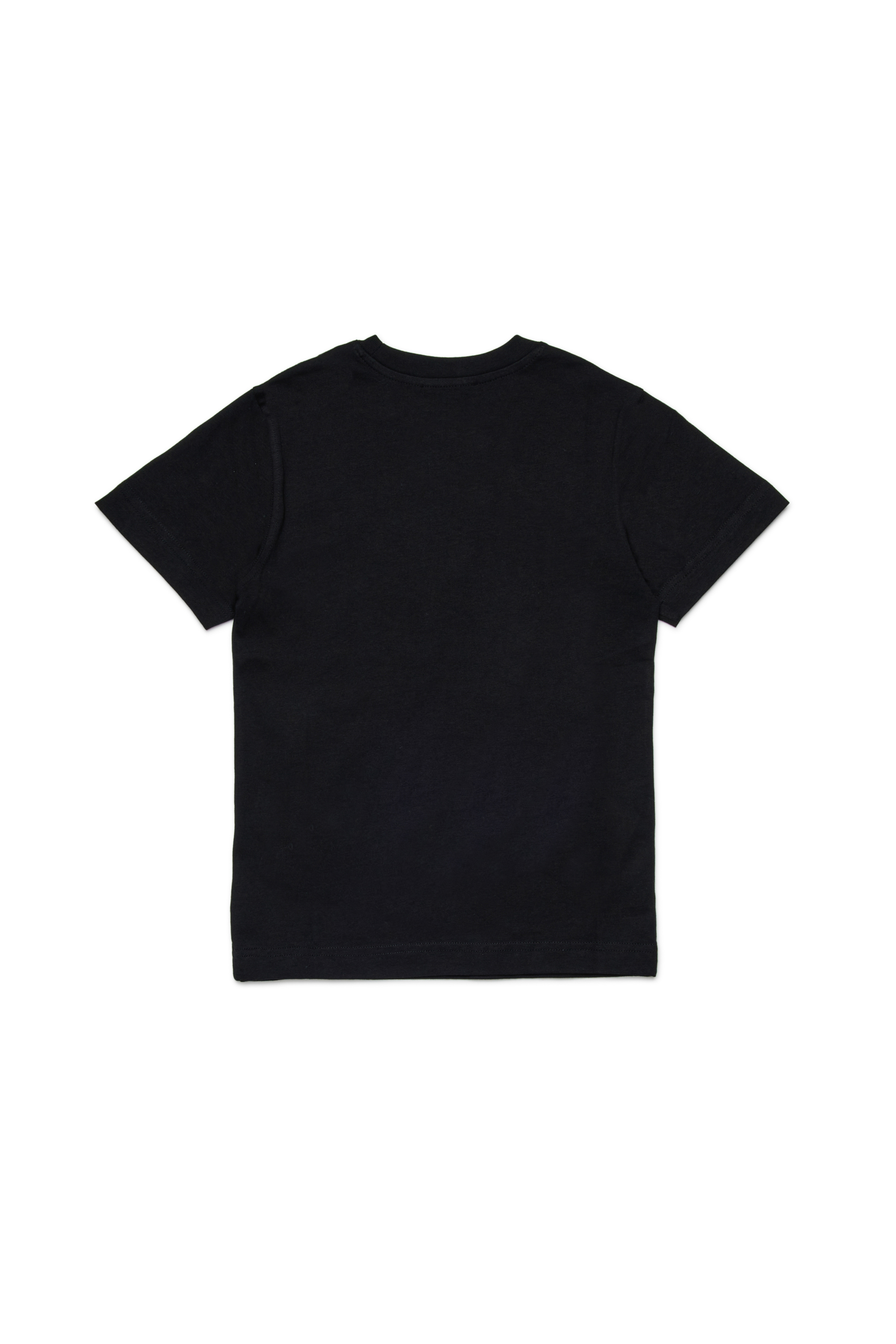 Diesel - TJUSTL31, T-shirt in cotone con logo Uomo in Nero - 2