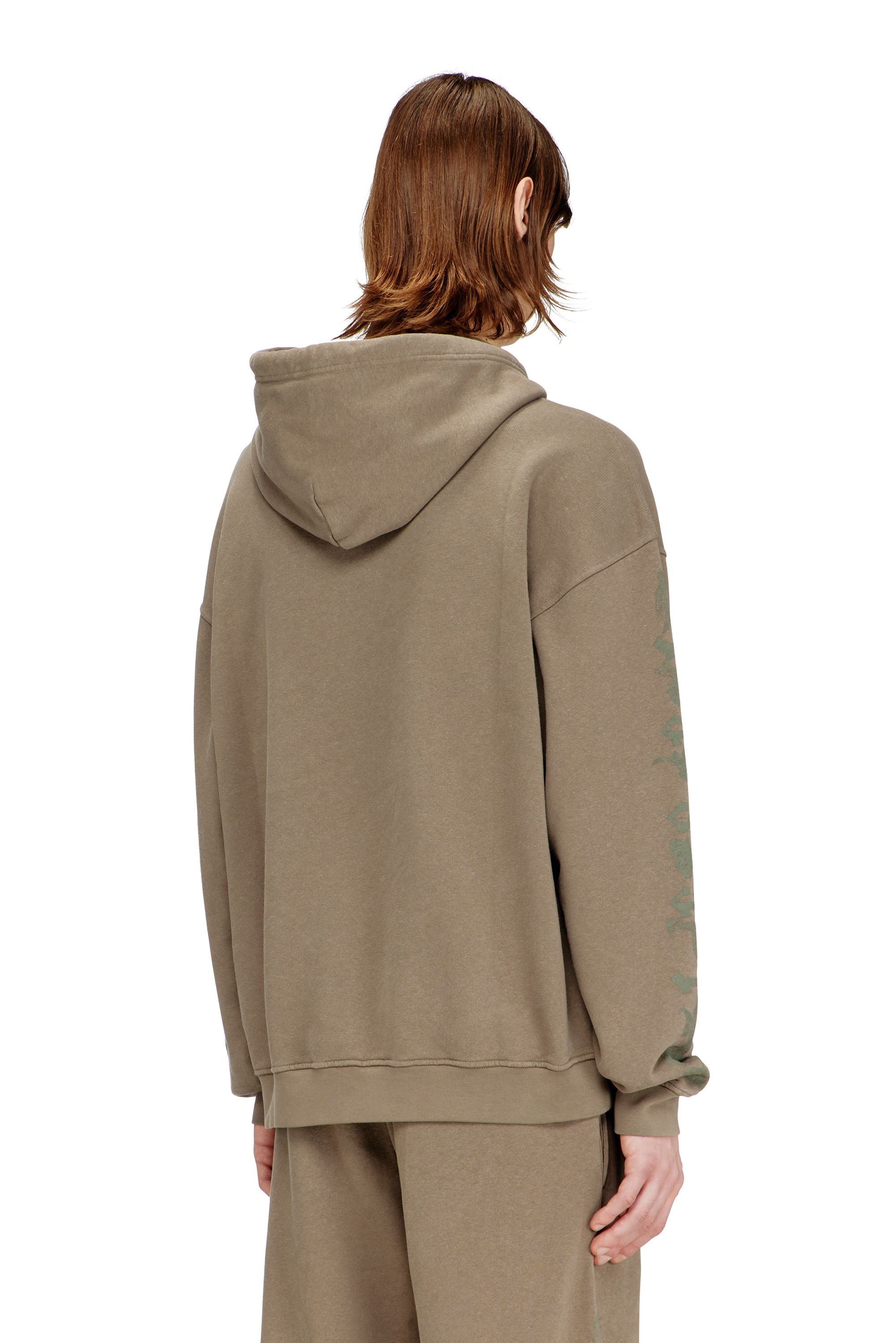 Diesel - S-GRIFFON, Hoodie trattato con stampa grifone Uomo in ToBeDefined - 4