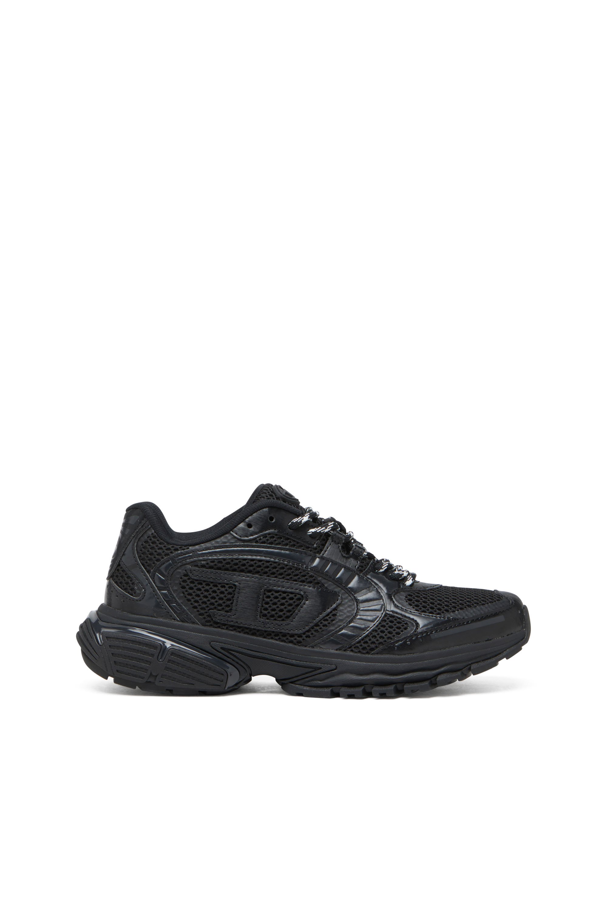 Diesel - S-PRO-V-DENSE LOW, S-Pro-V-Dense-Sneaker in rete con logo Oval D Uomo in Nero - 1