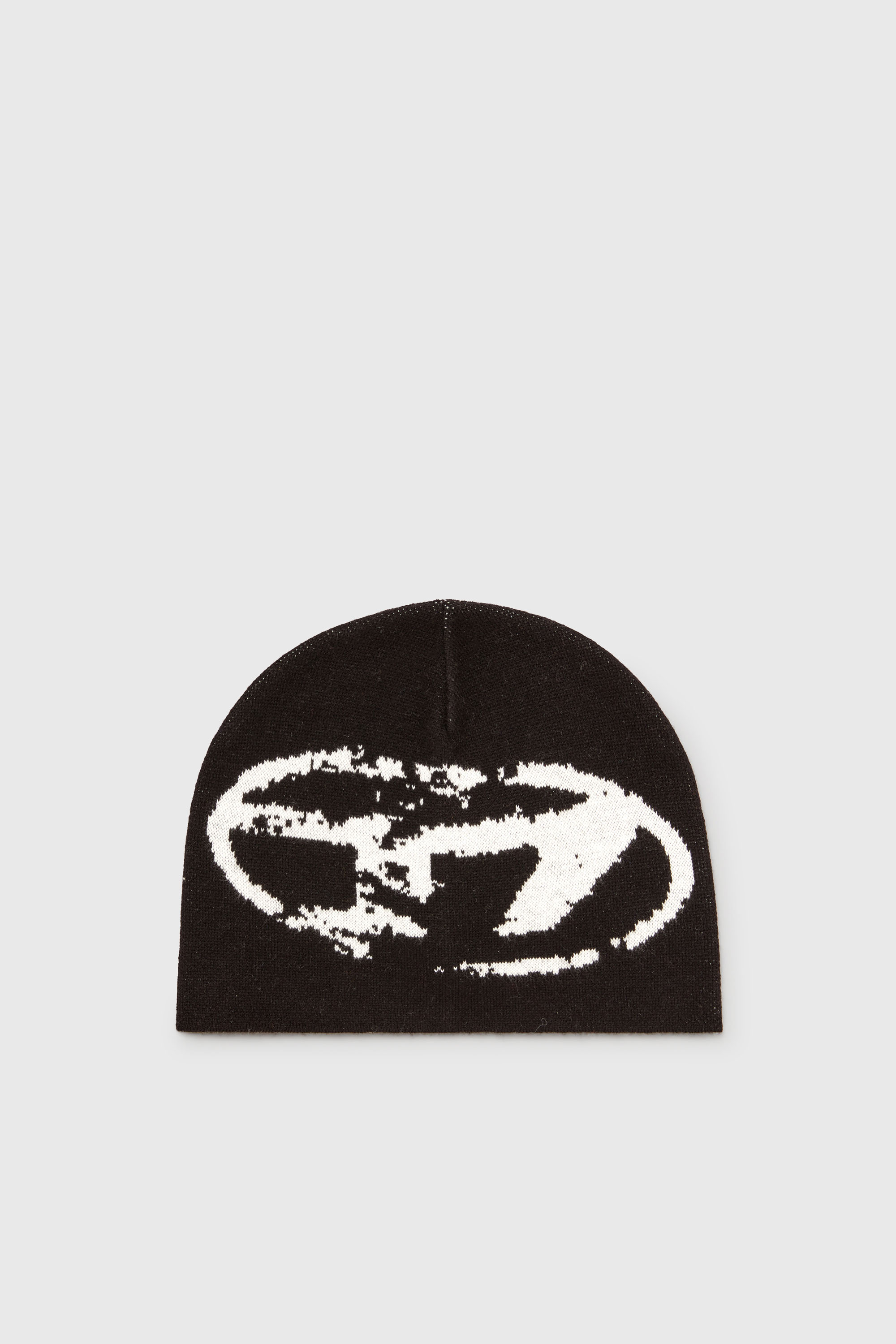 Diesel - K-APITAN, Unisex's Wool-blend beanie with Oval D logo in Black - 1