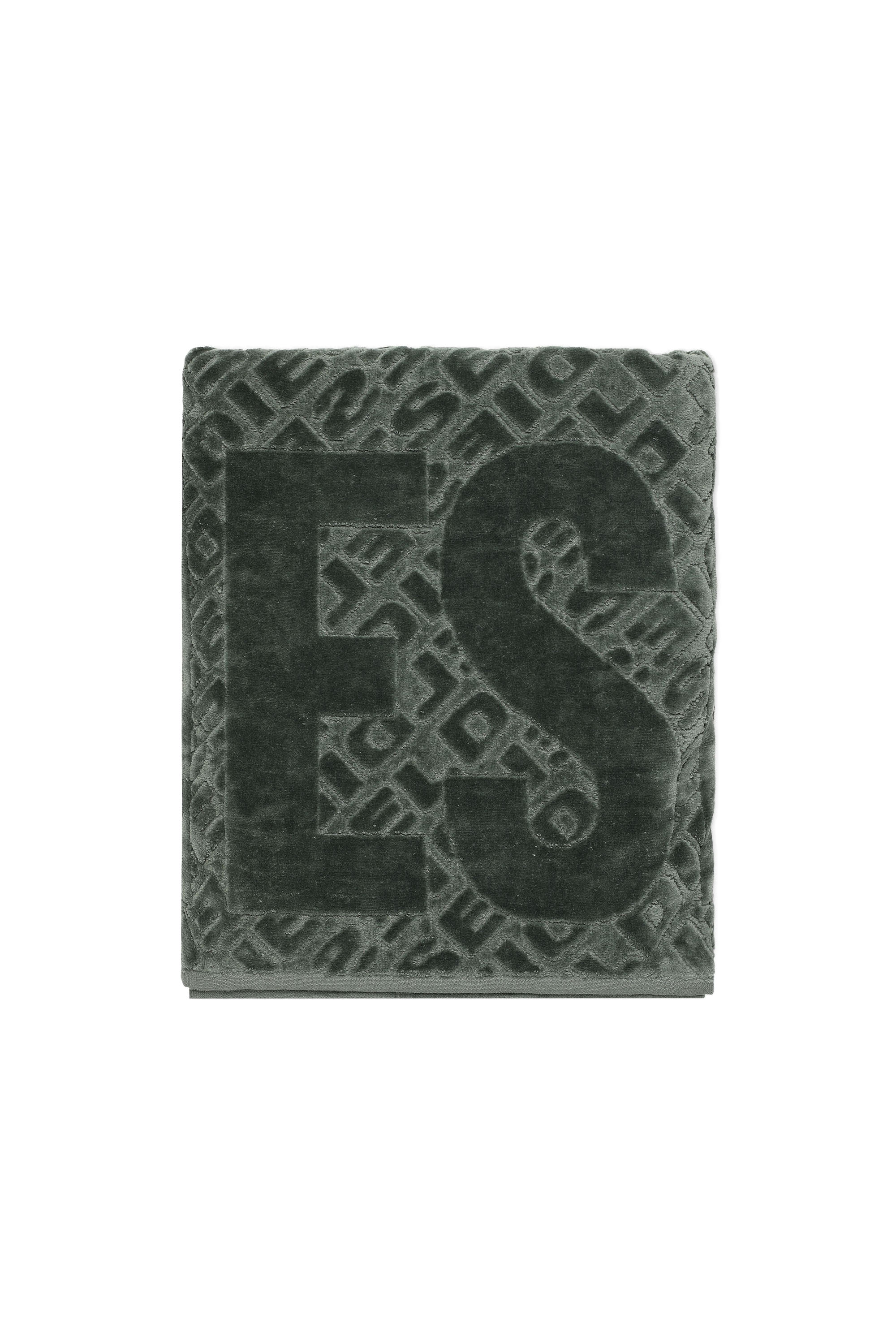 Diesel - TELO 3DLOGO        95X150, Telo  in spugna 3D LOGO Unisex in Verde - 1