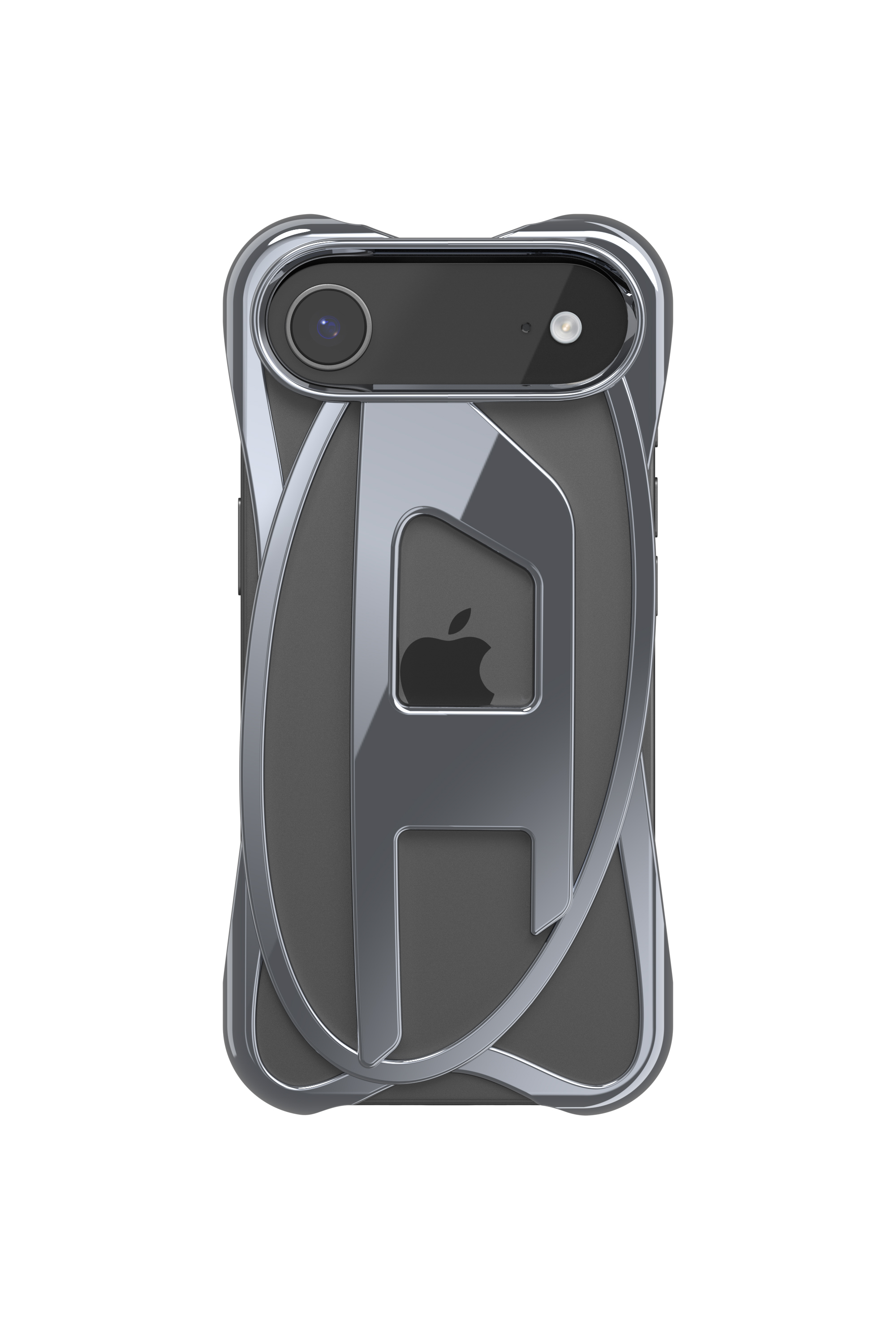 Diesel - 60444 D FRAME CASE, Custodia Caged D lucida per iPhone 17 Air Unisex in Grigio - 2