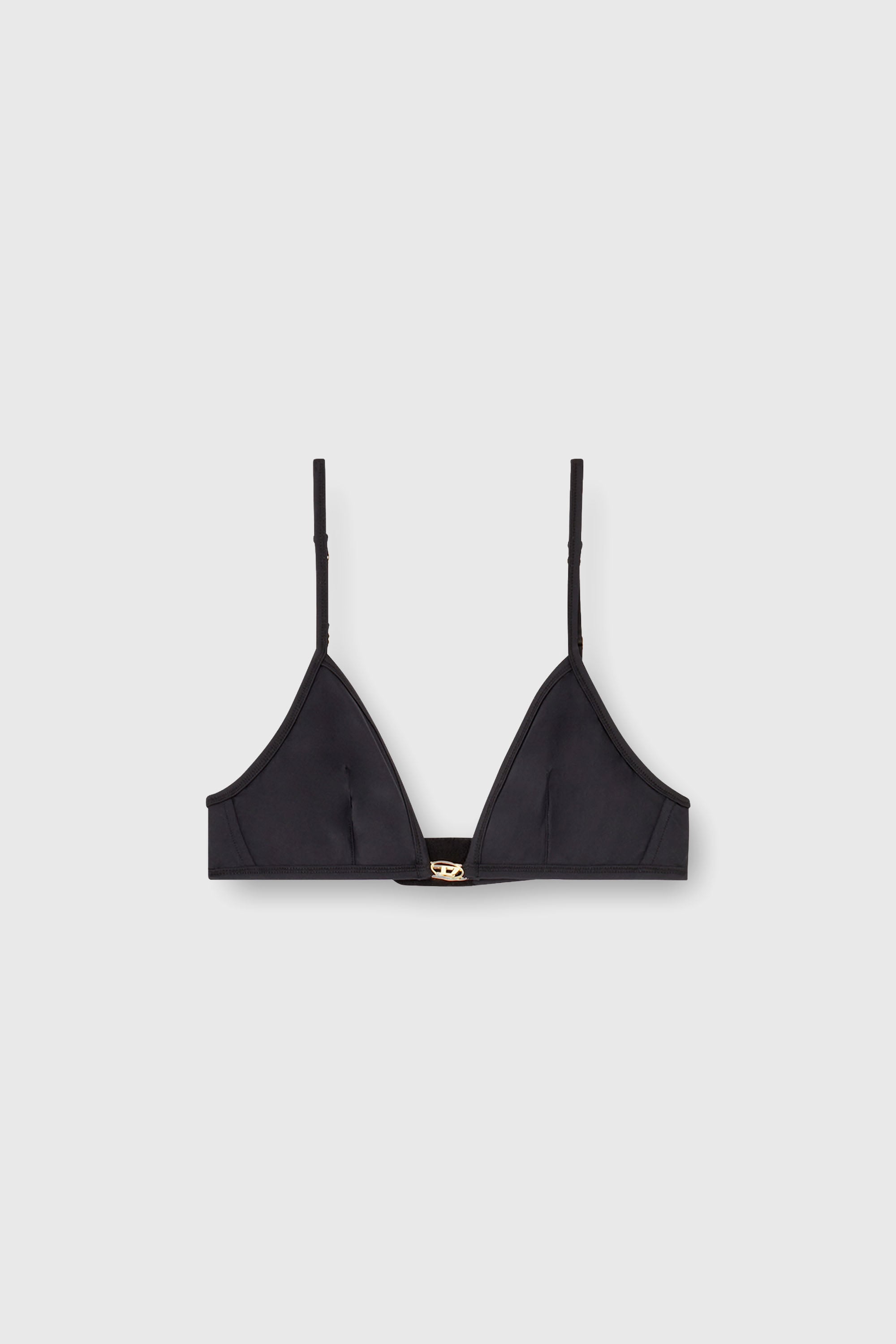 Diesel - LUNA-UTLT, Reggiseno a triangolo in nylon con dettaglio Oval D Donna in Nero - 2