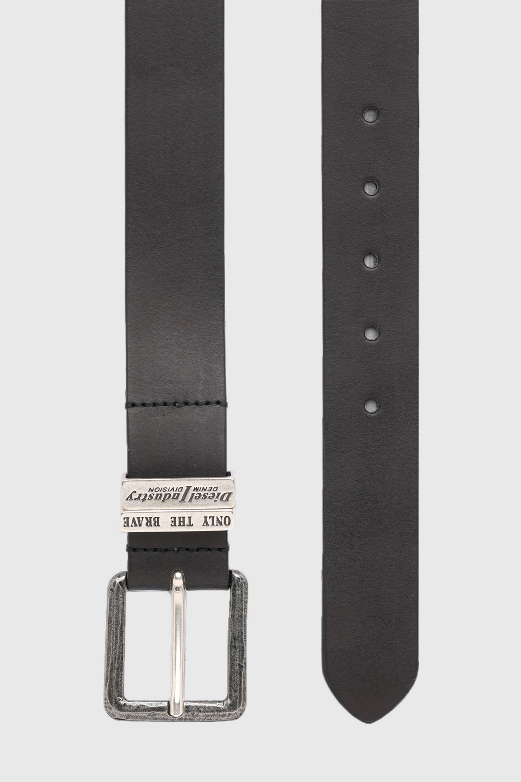 Diesel - B-GUARANTEE-A, Cintura 3.4 cm in pelle con dettagli bruniti Uomo in Nero - 2