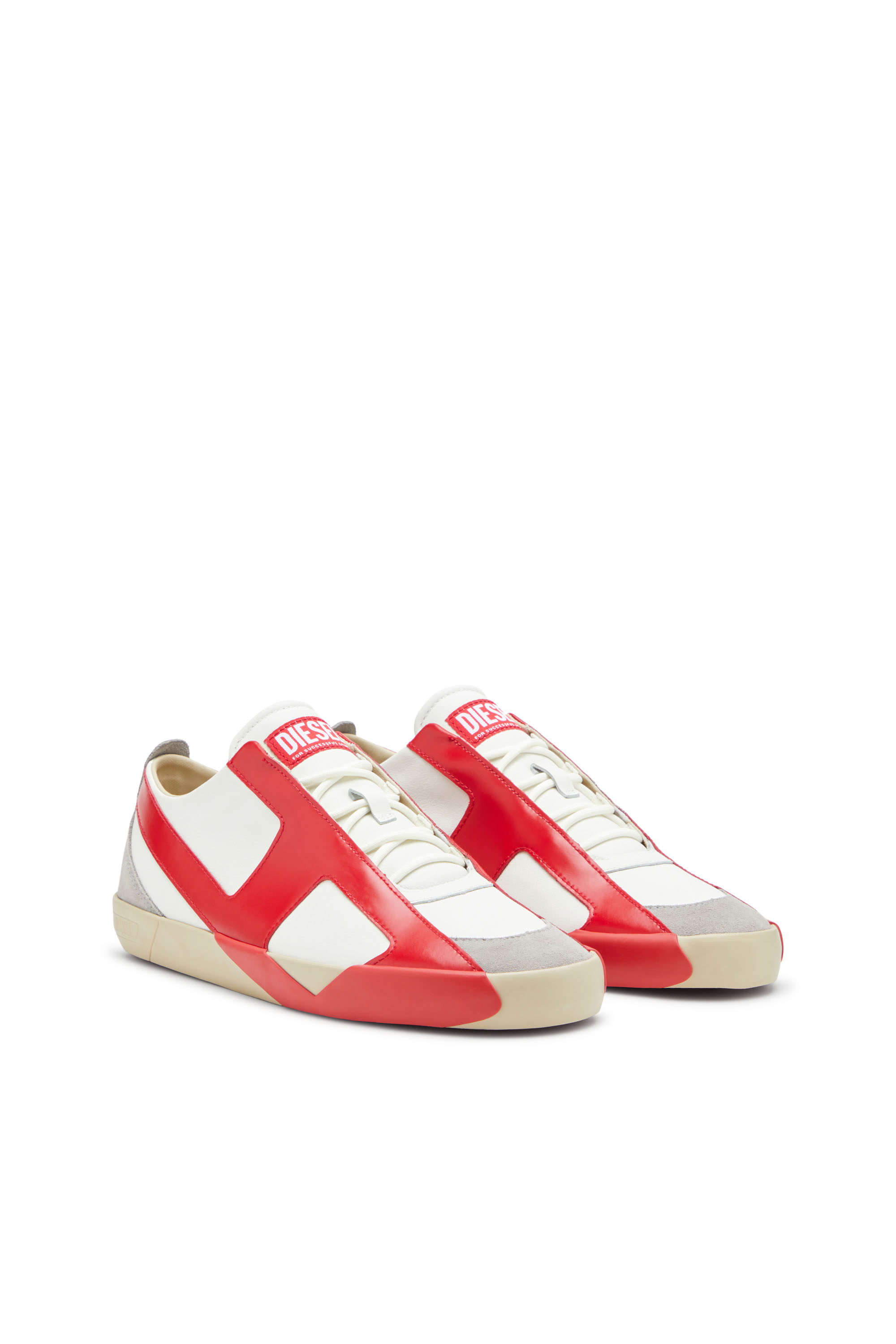 Diesel - S-SLANTE-D LOW, Sneakers in pelle e suede con logo D Uomo in ToBeDefined - 2