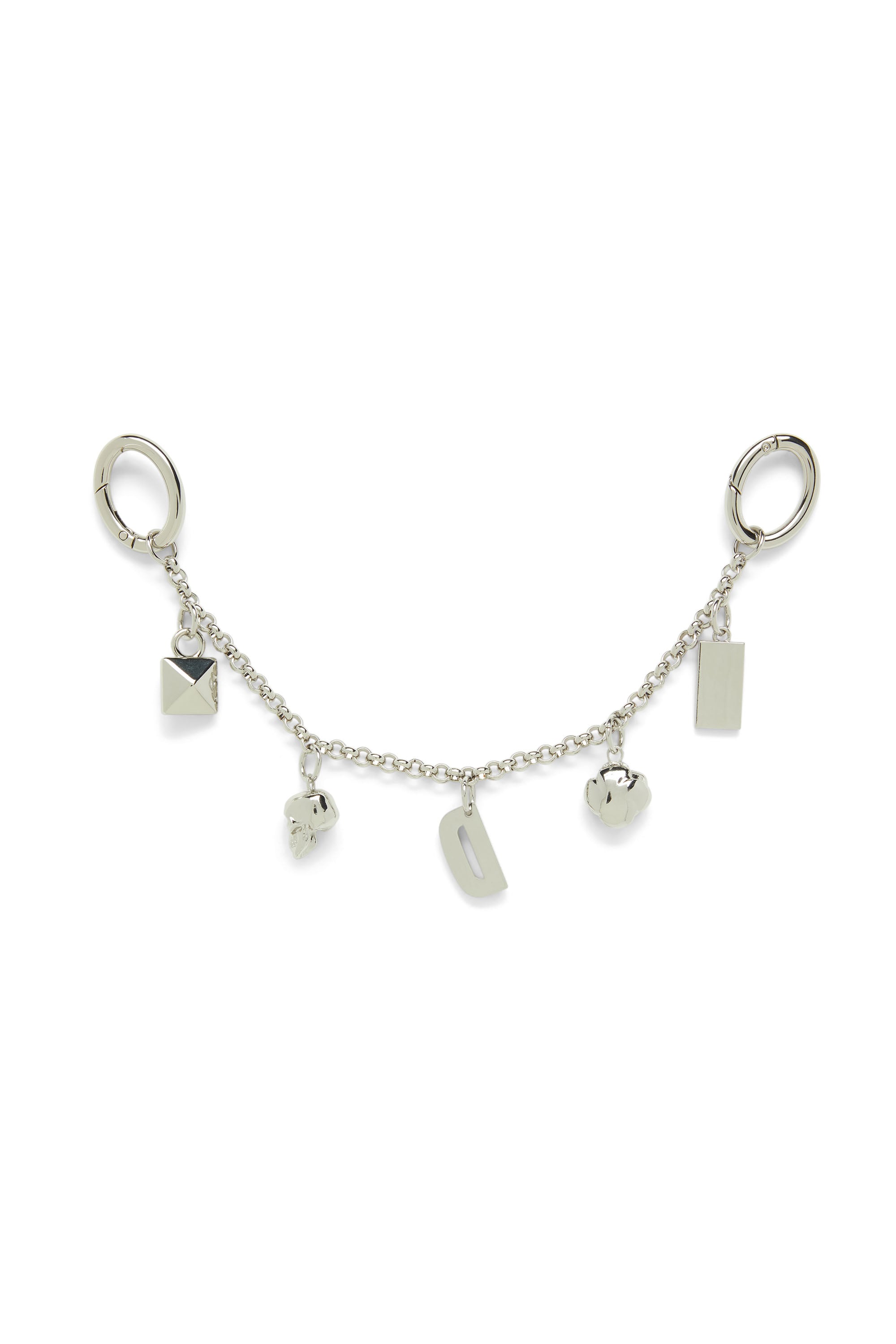 Diesel - CHAIN-D II S, Woman's Metal chain charm with iconic pendants in Silver - 2