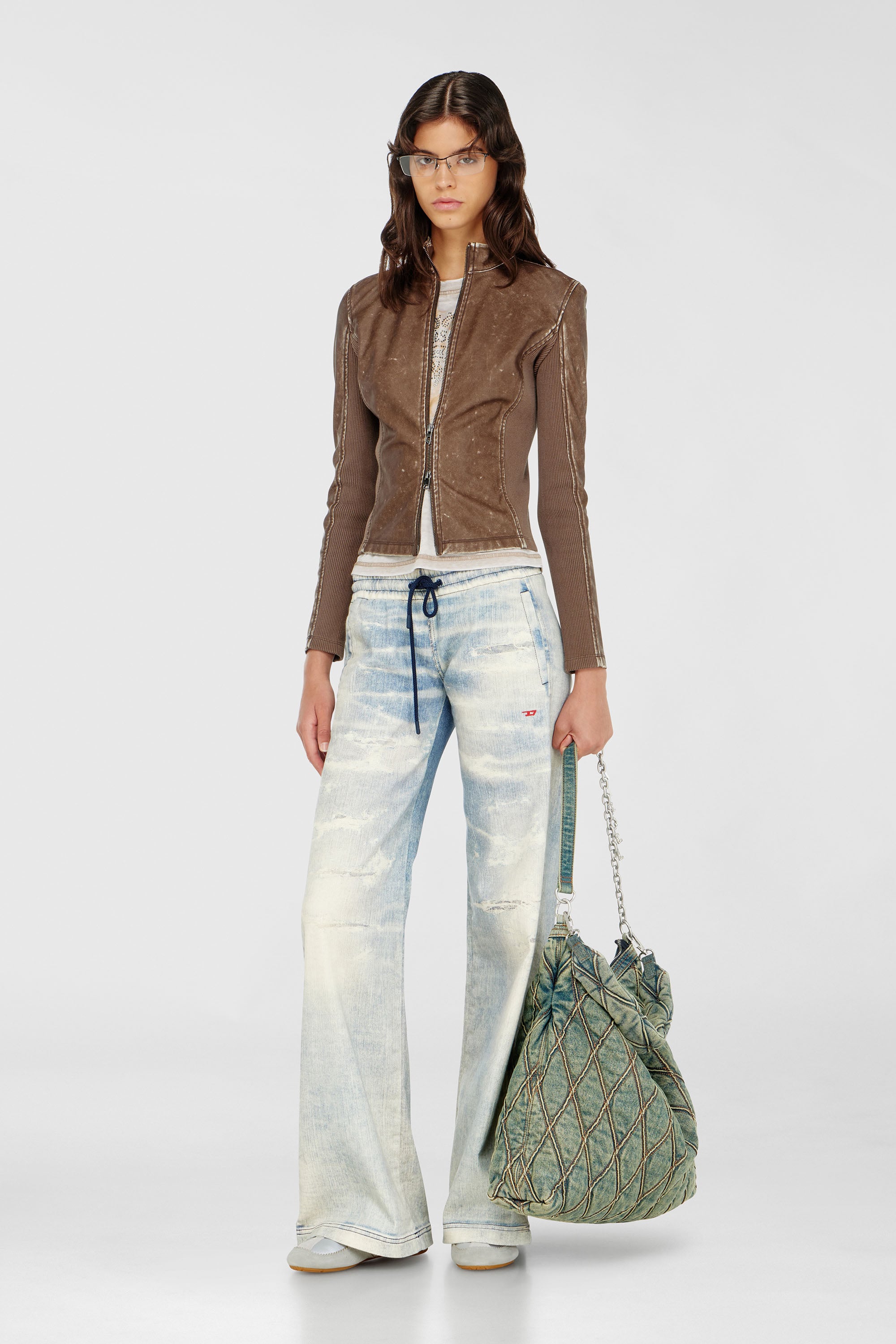 Diesel - Relaxed 2078 D-Ainty Joggjeans&reg; 068XM Donna, Blu Chiaro - Image 1