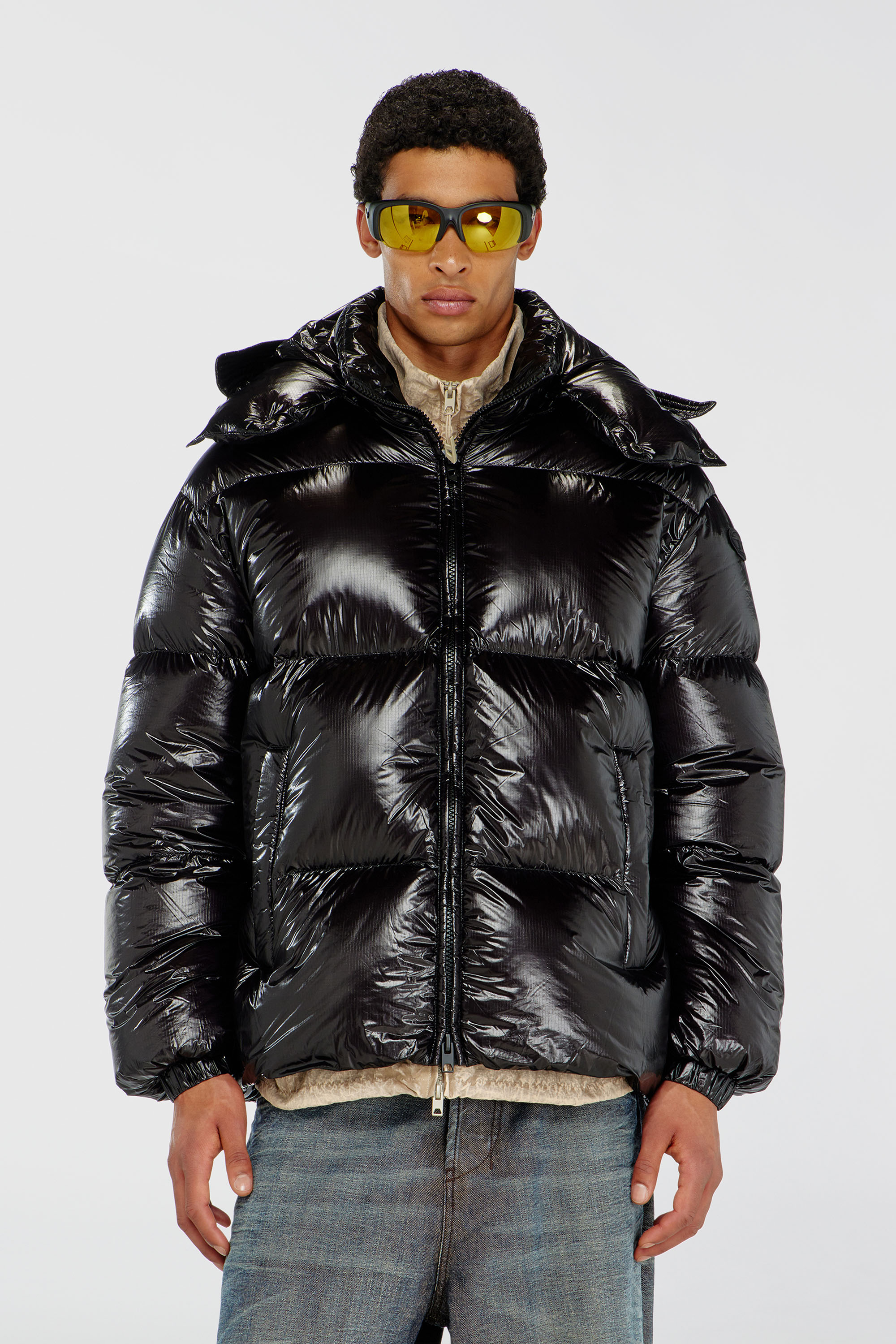 Diesel - W-ROLFYS-WRD-BKCP, Piumino con cappuccio staccabile Uomo in Nero - 3