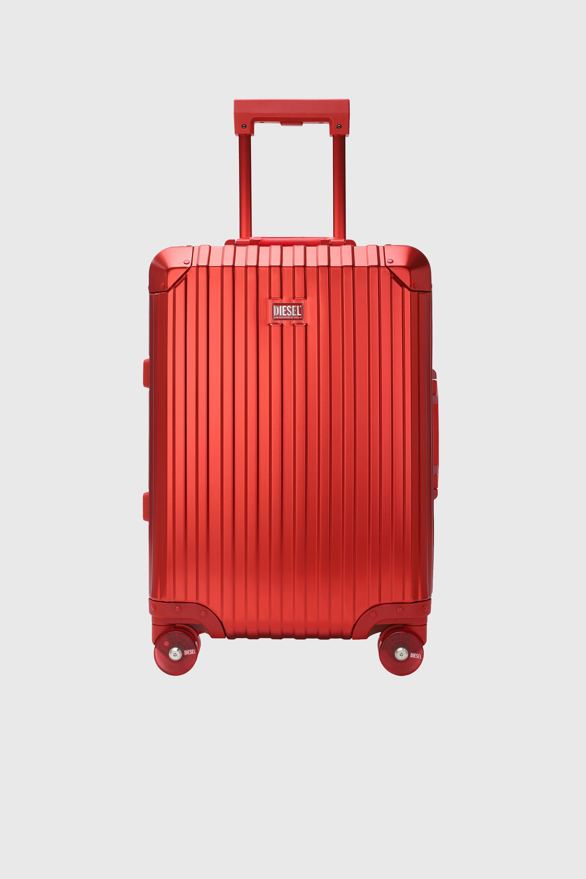Diesel - DIESEL ALUMINUM TROLLEY- DSL002, Valigia in alluminio taglia S Unisex in Rosso - 1