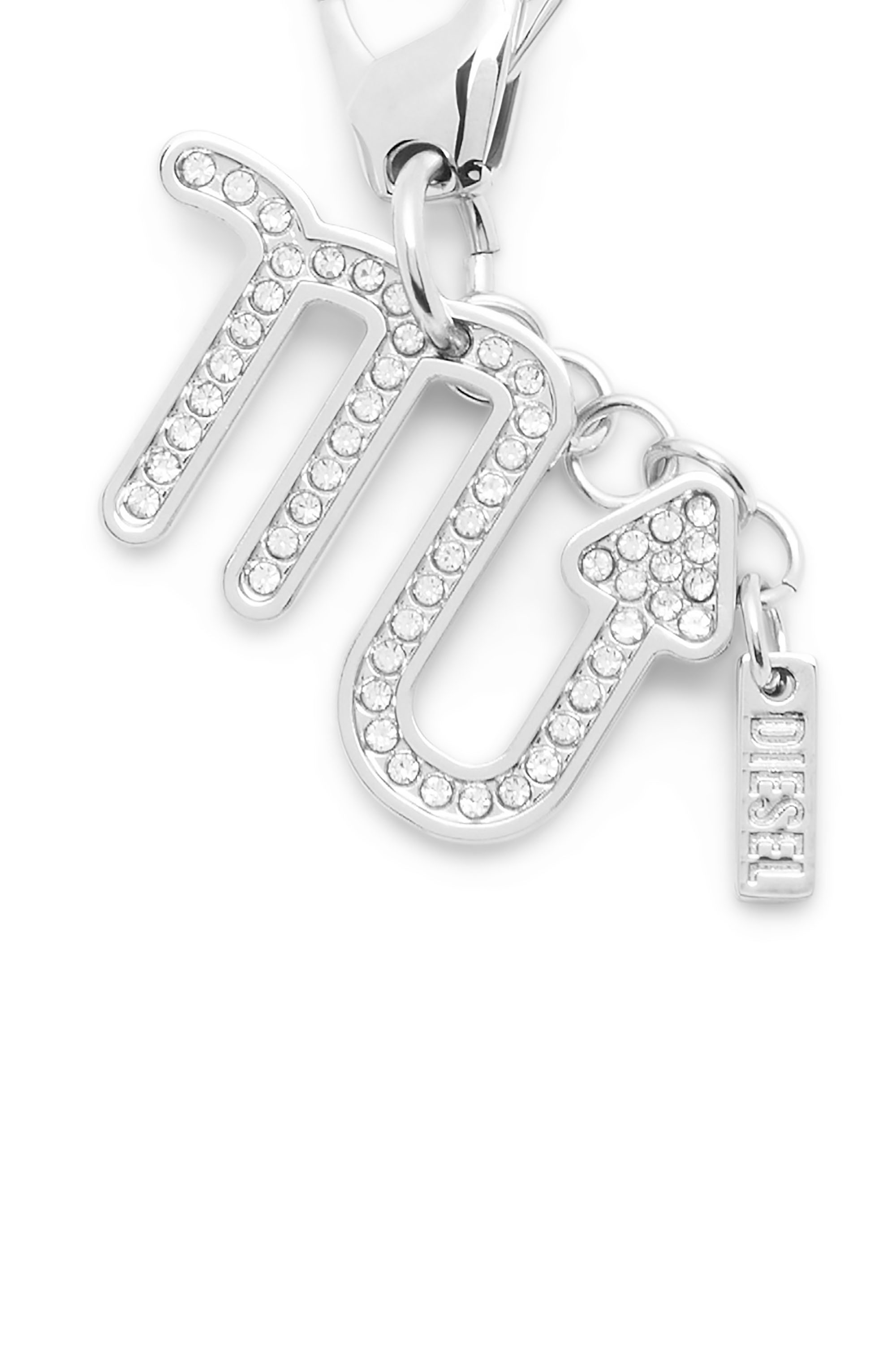 Diesel - CHARM SCORPIO, Charm zodiaco Scorpione in metallo con strass Unisex in Argento - 3