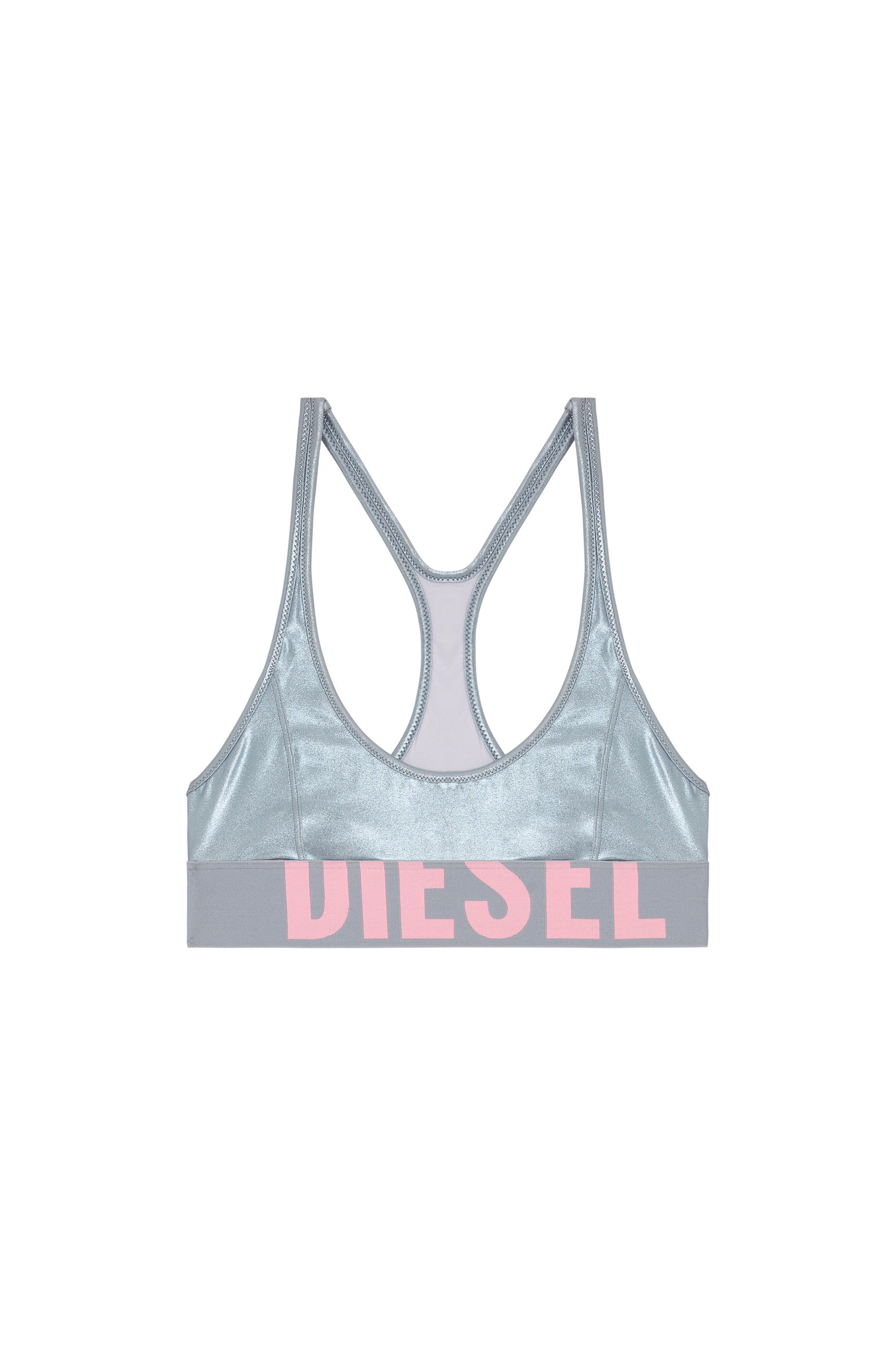 Diesel - ZAIRA-D-POP, Top bikini metallizzato Donna in Multicolor - 4