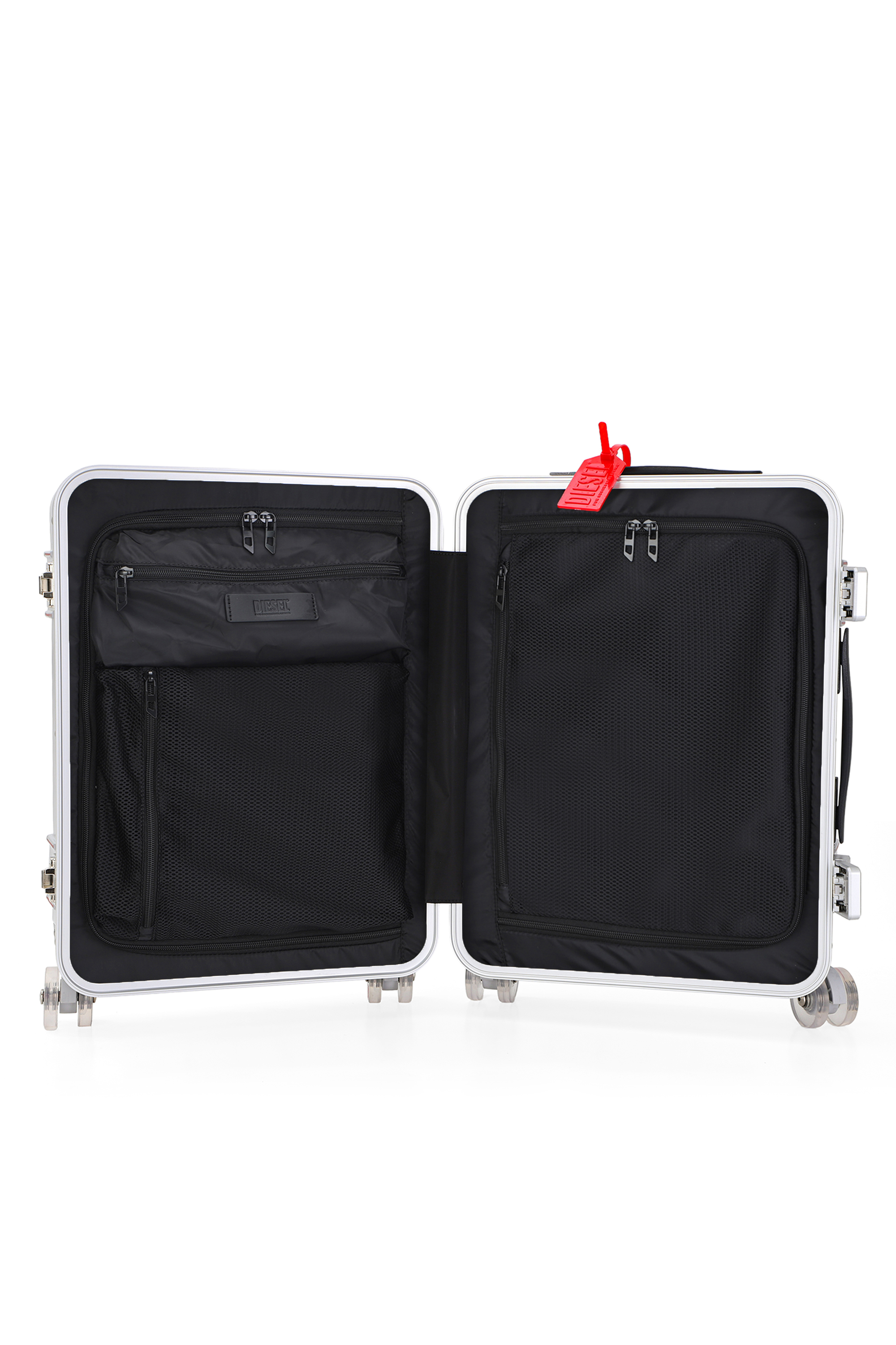 Diesel - DIESEL PC STRONG IMAGE TROLLEY- DSL003, Valigia resistente taglia S Unisex in Argento - 4