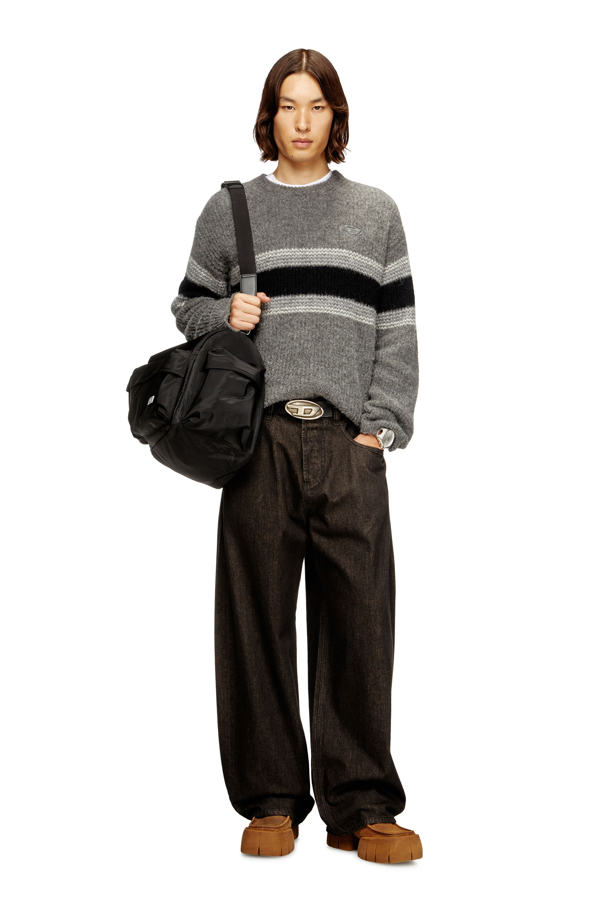 Diesel - K-SOREN, Striped jumper in alpaca blend Uomo in Multicolor - 2