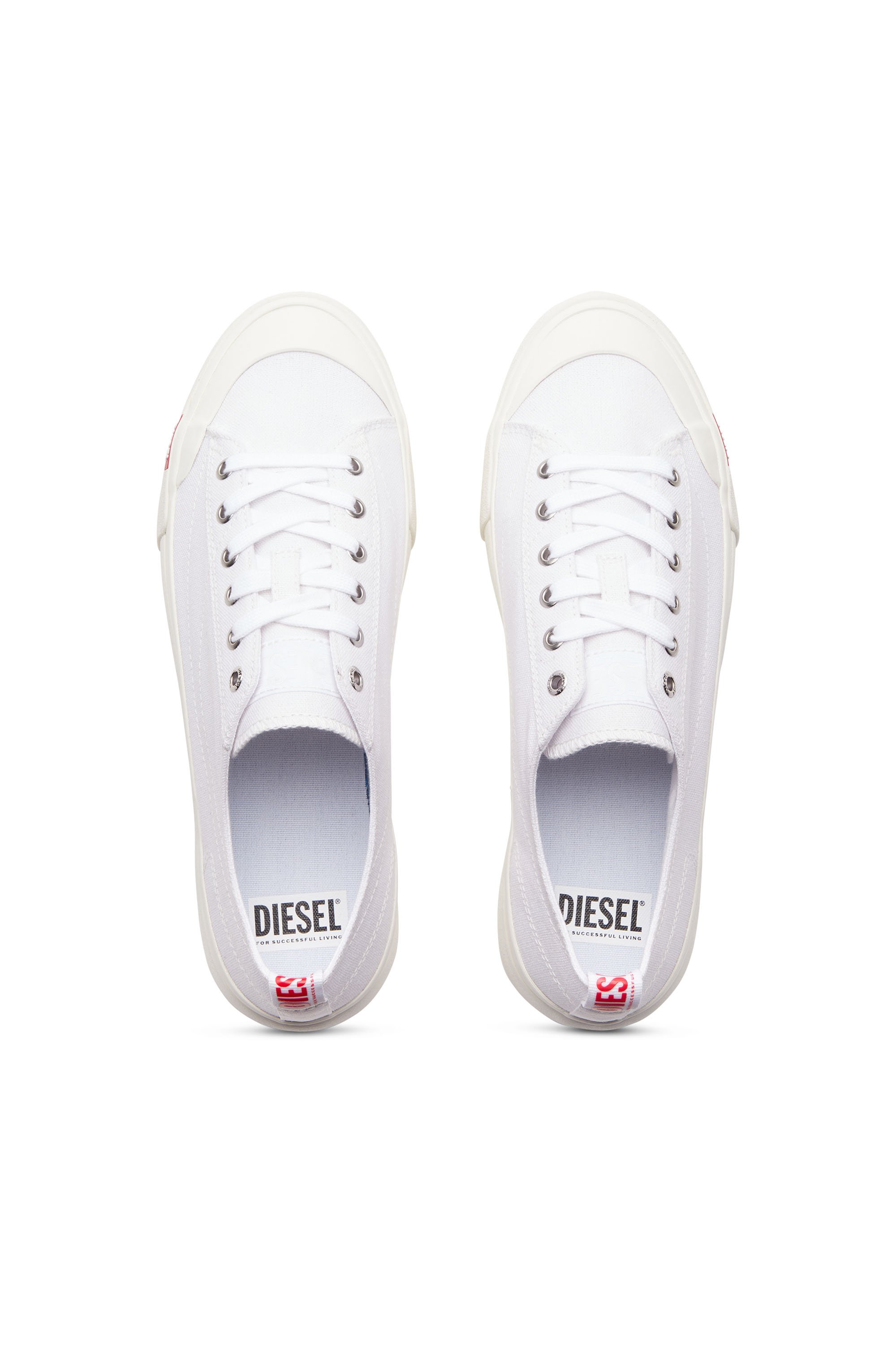 Diesel - S-ATHOS LOW W, S-Athos Low-Sneaker in canvas Donna in Bianco - 5