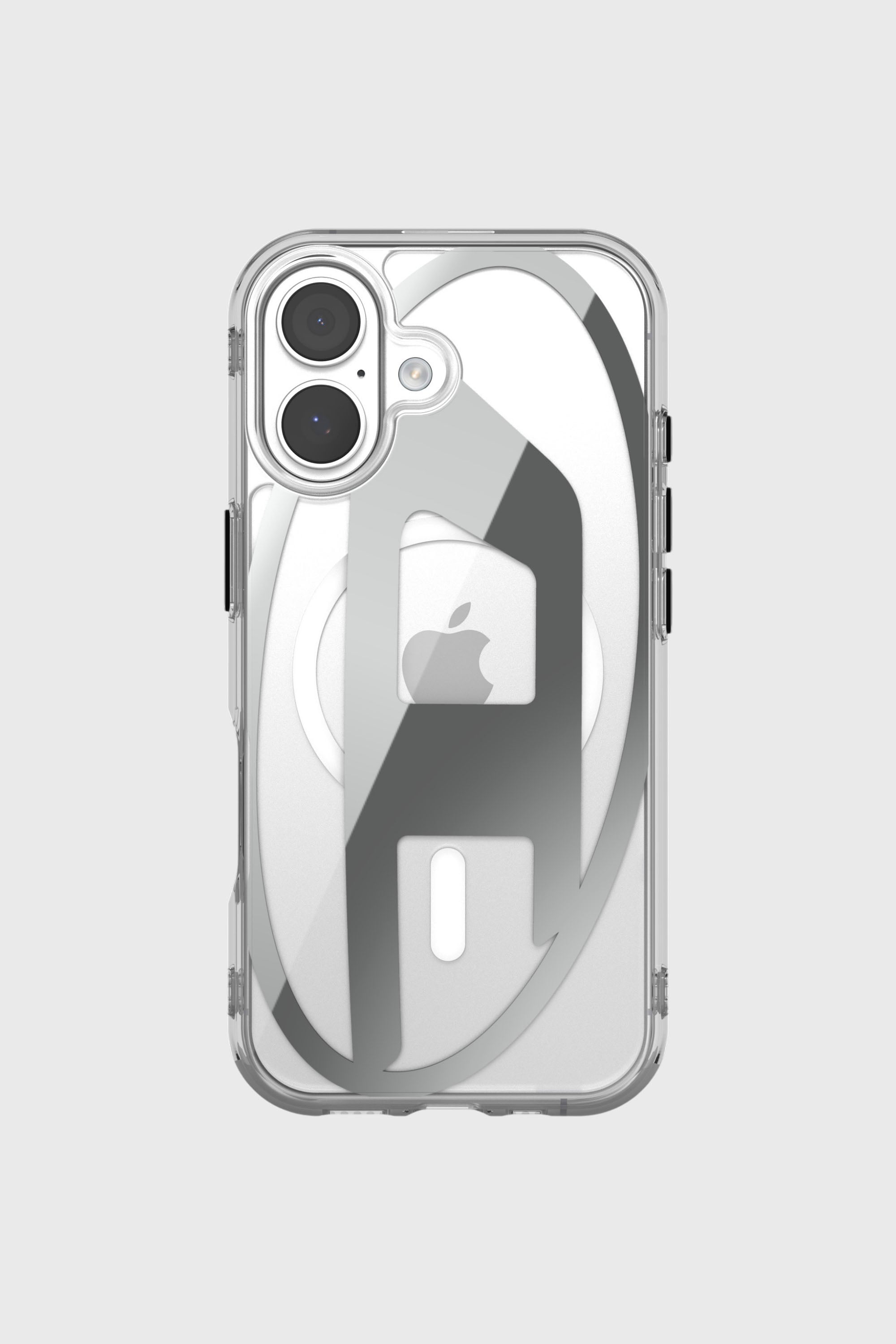 Diesel - 60411 AOP CASE, Custodia Oval D Metallic con Magsafe per iPhone 17 Unisex in Grigio - 2