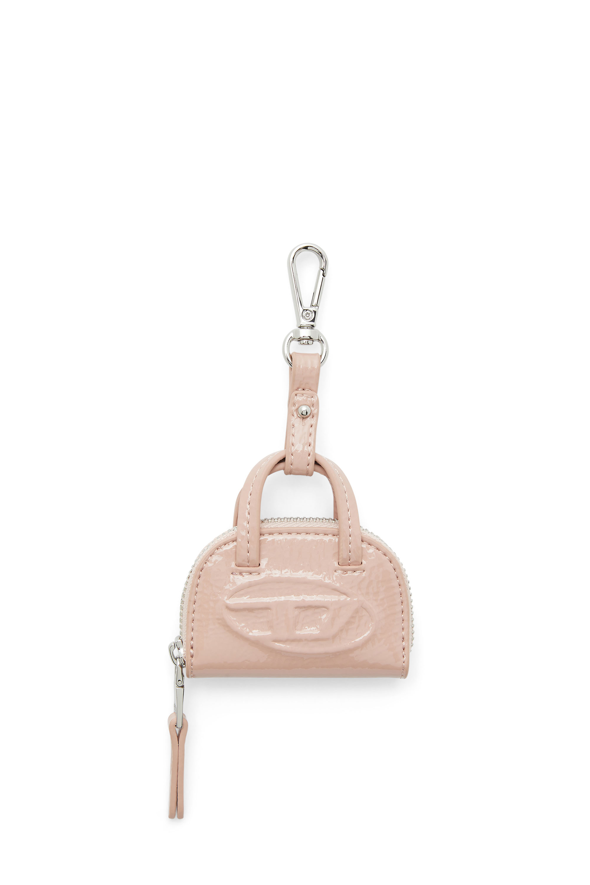Diesel - 1DR DOME CHARMS, Bag charm in glossy, crinkled naplak Donna in Rosa - 1