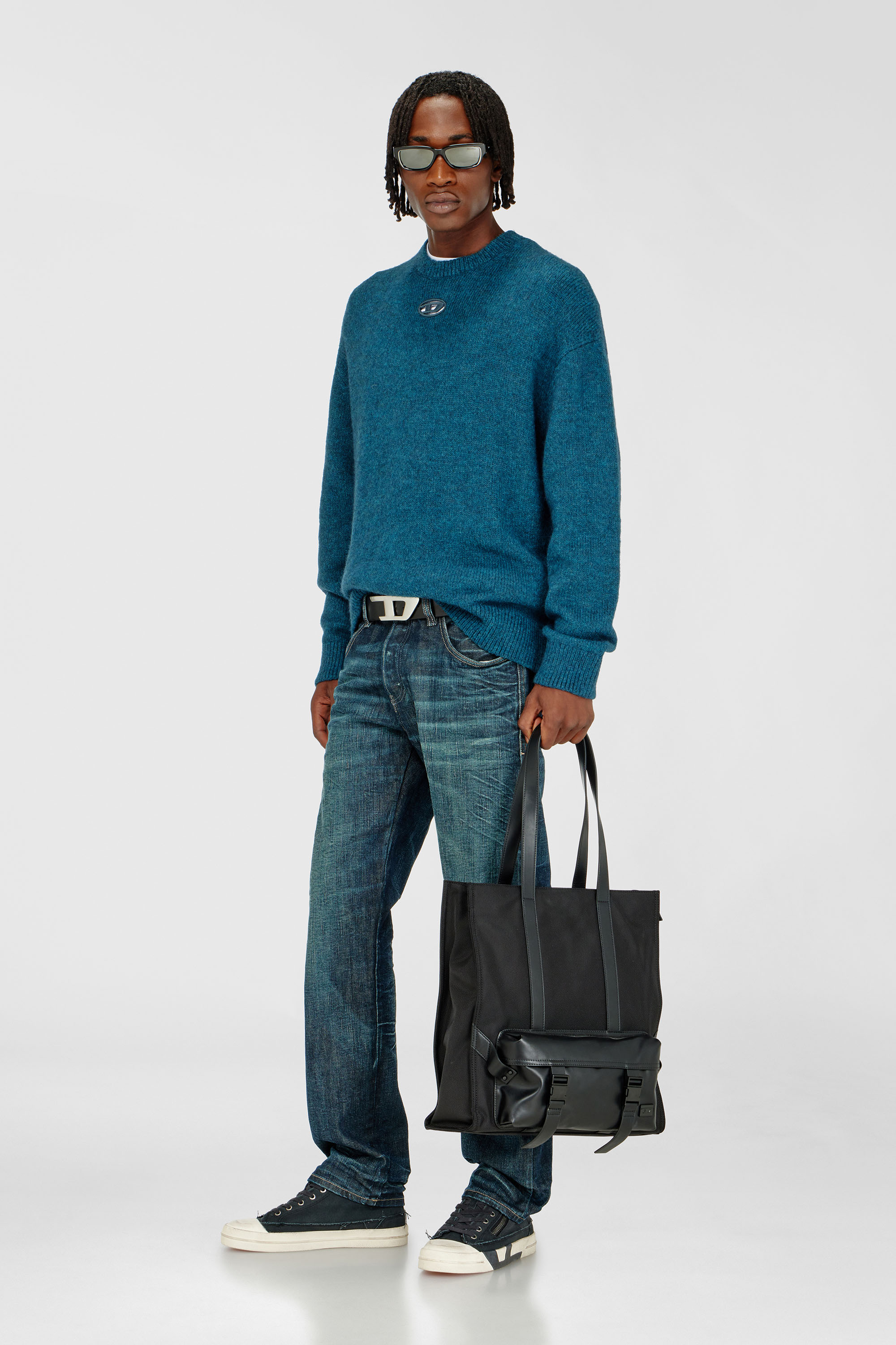 Diesel - K-AREESO, Maglia in misto lana e alpaca Uomo in Verde - 2