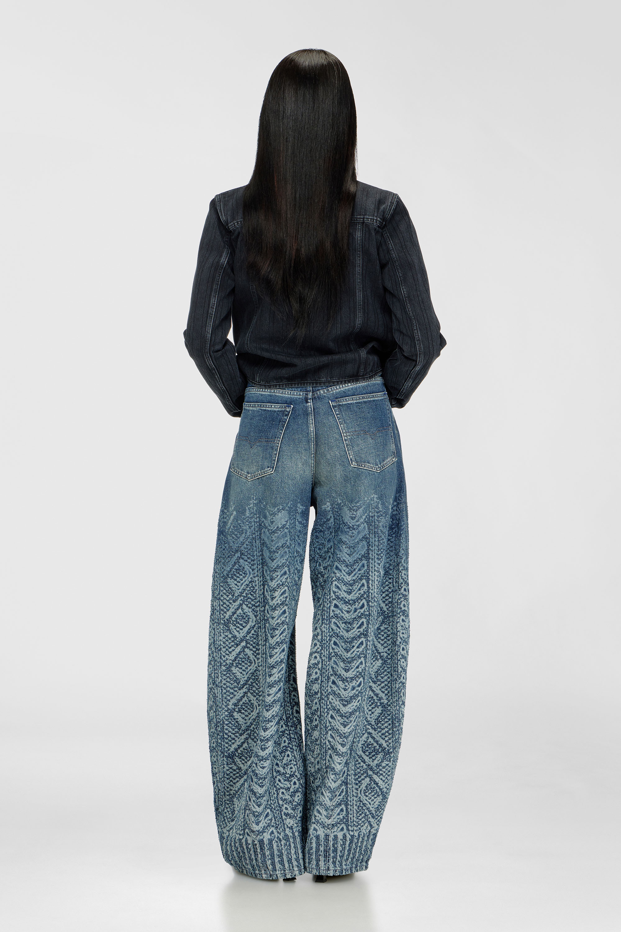 Diesel - Relaxed Jeans 1987 D-Khelz 007EV Donna, Blu Scuro - Image 3