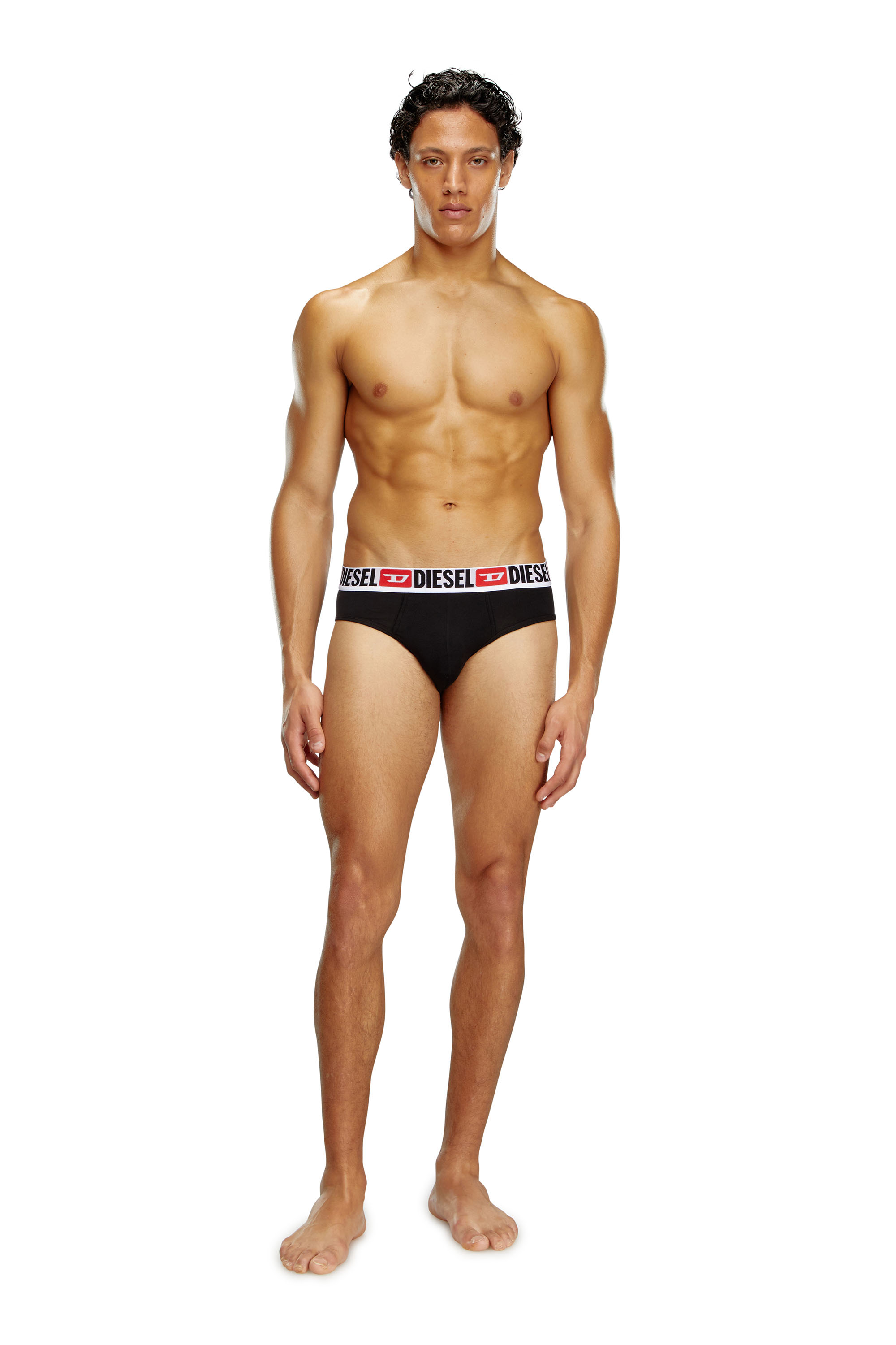 Diesel - UMBR-ANDRETHREEPACK, Set di tre slip a tinta unita Uomo in Nero - 1