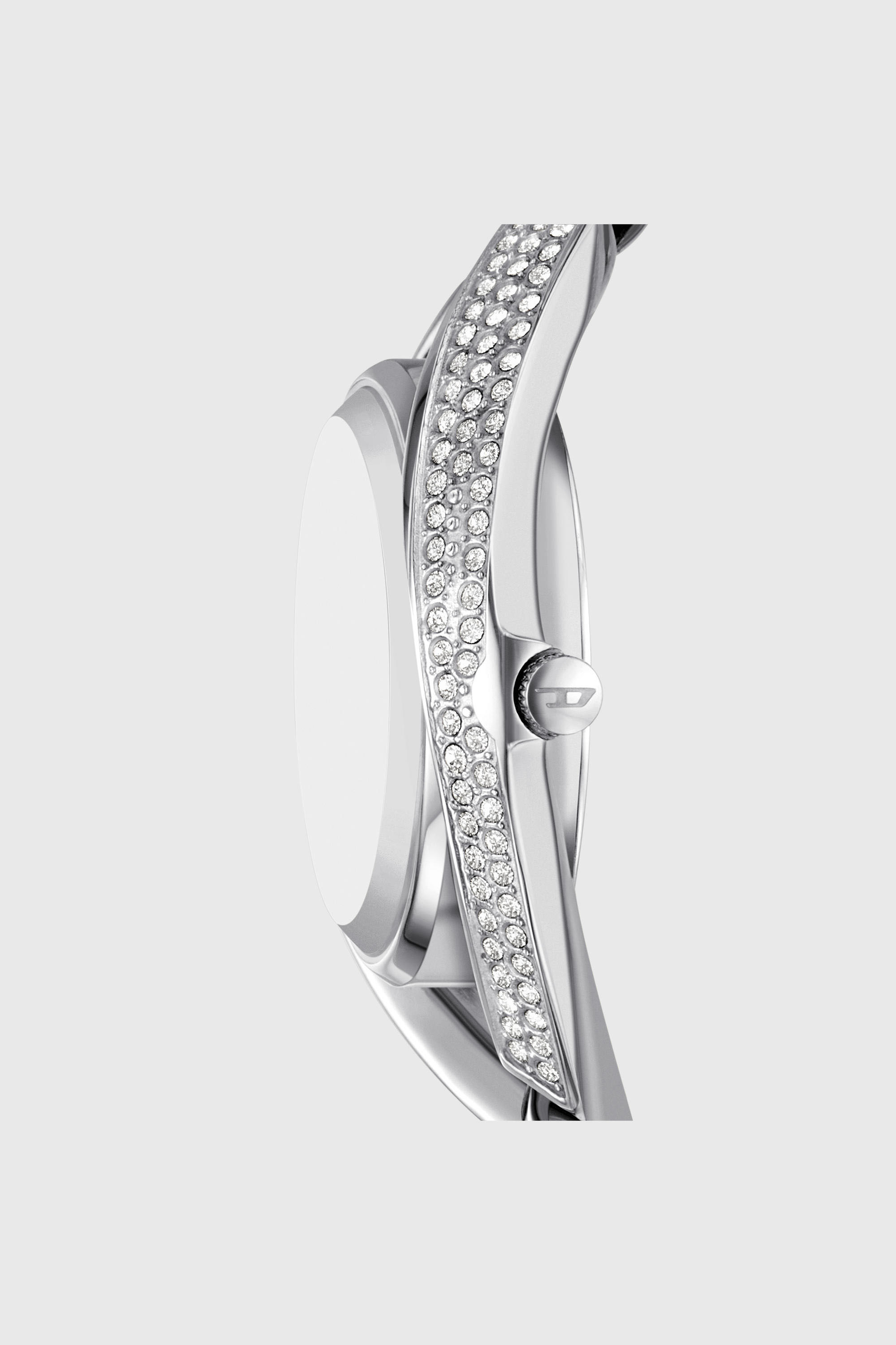 Diesel - DZ5635 WATCH, Woman's Vani-D pav&eacute; stainless steel watch in Silver - 2