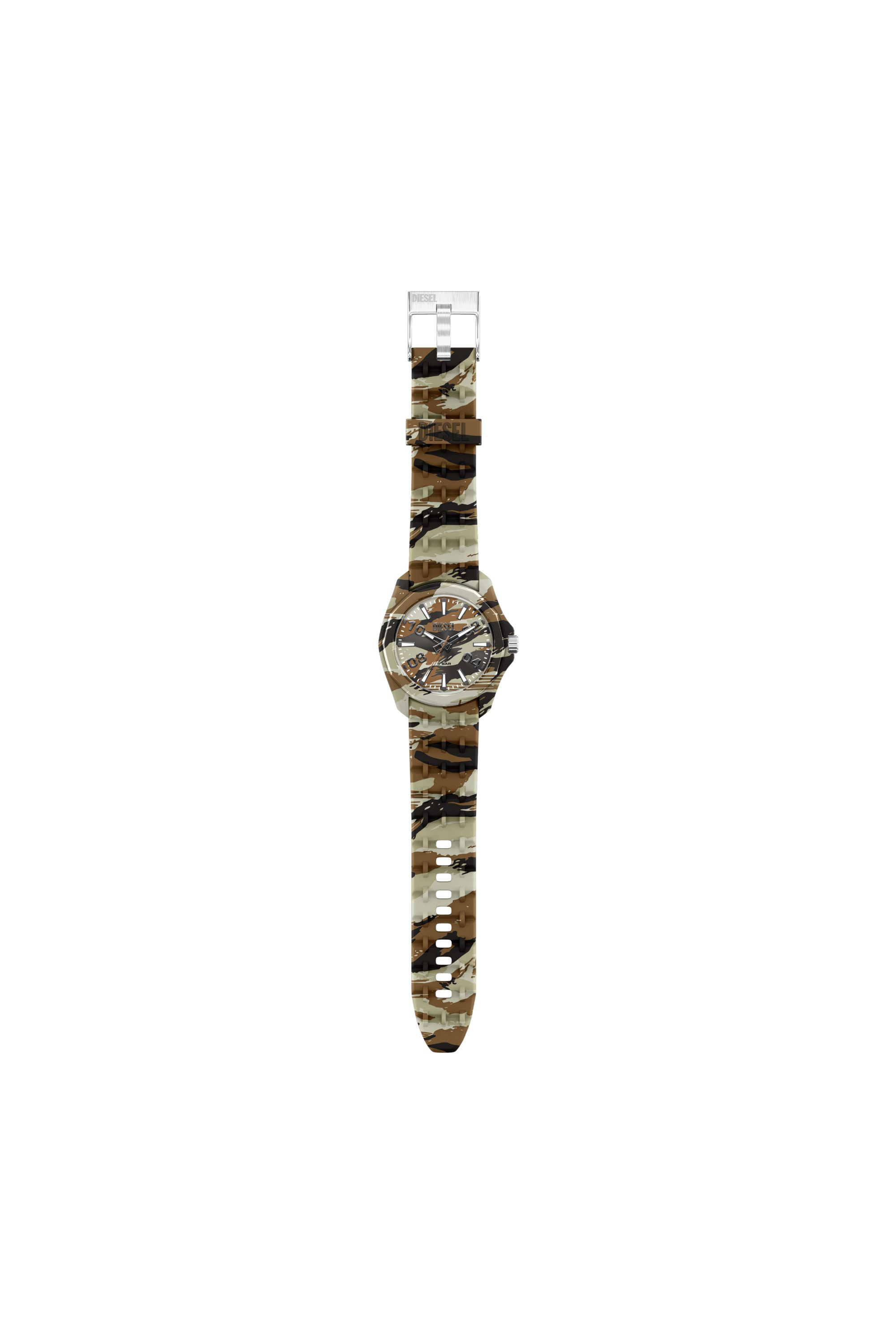 Diesel - DZ2242 WATCH, Orologio Stinger camo in silicone Uomo in Multicolor - 2