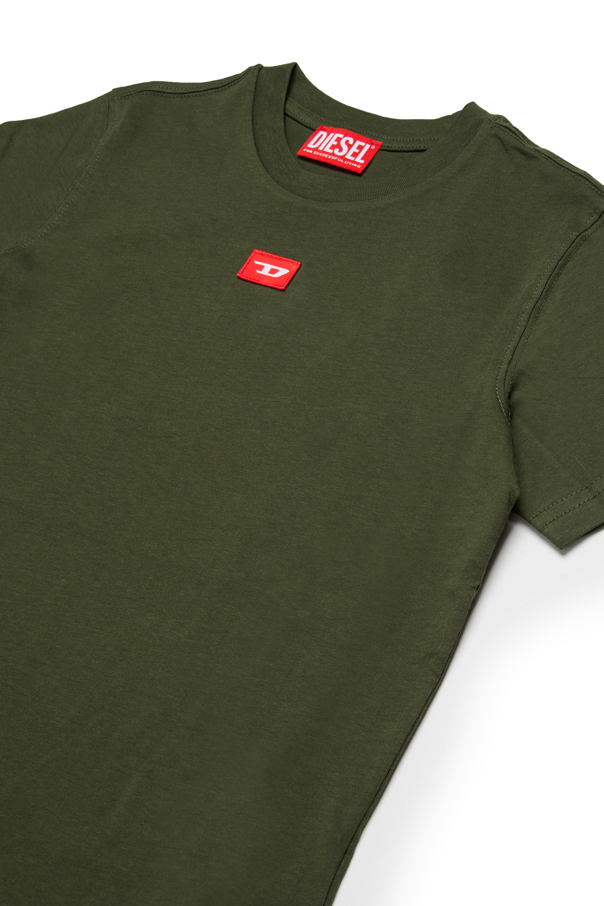 Diesel - TXDIEGO, T-shirt in cotone con patch Uomo in Verde - 3