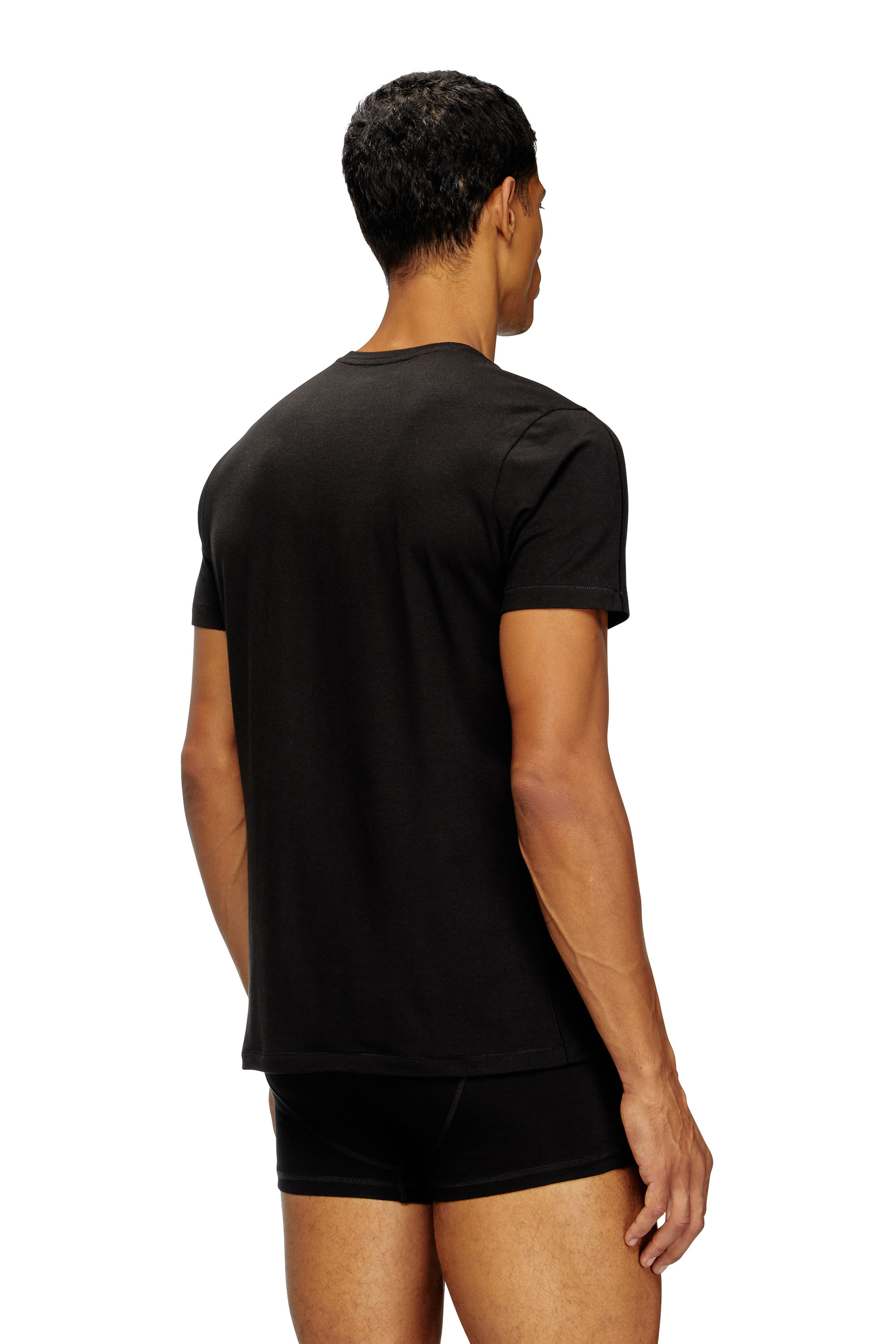Diesel - RANDAL-D-MONO-2PACK, Set da due T-shirt in jersey fluido Uomo in Nero - 3