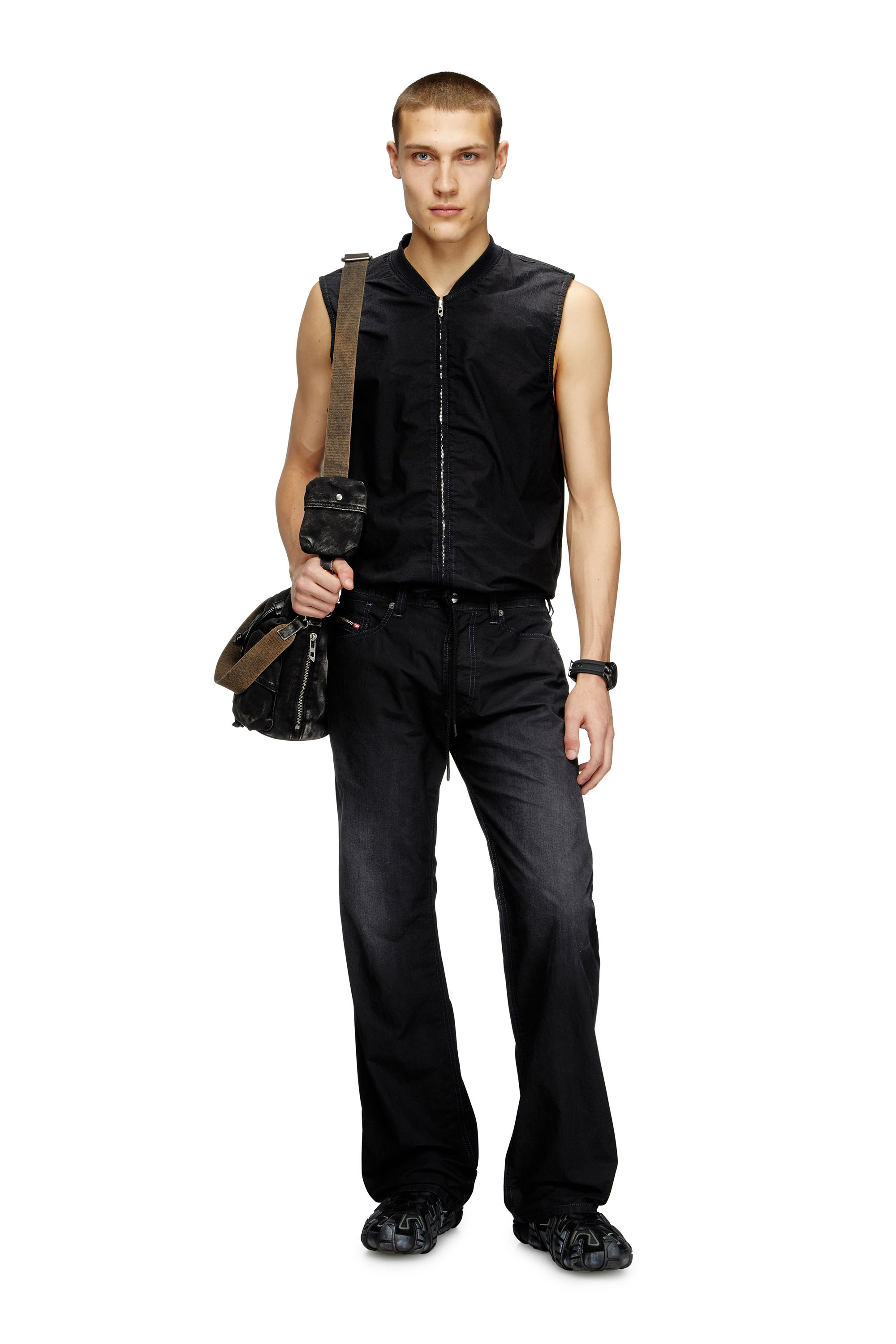 Diesel - D-SUND-D-N JOGG, Gilet senza maniche in JoggJeans tecnico Unisex in Nero - 2