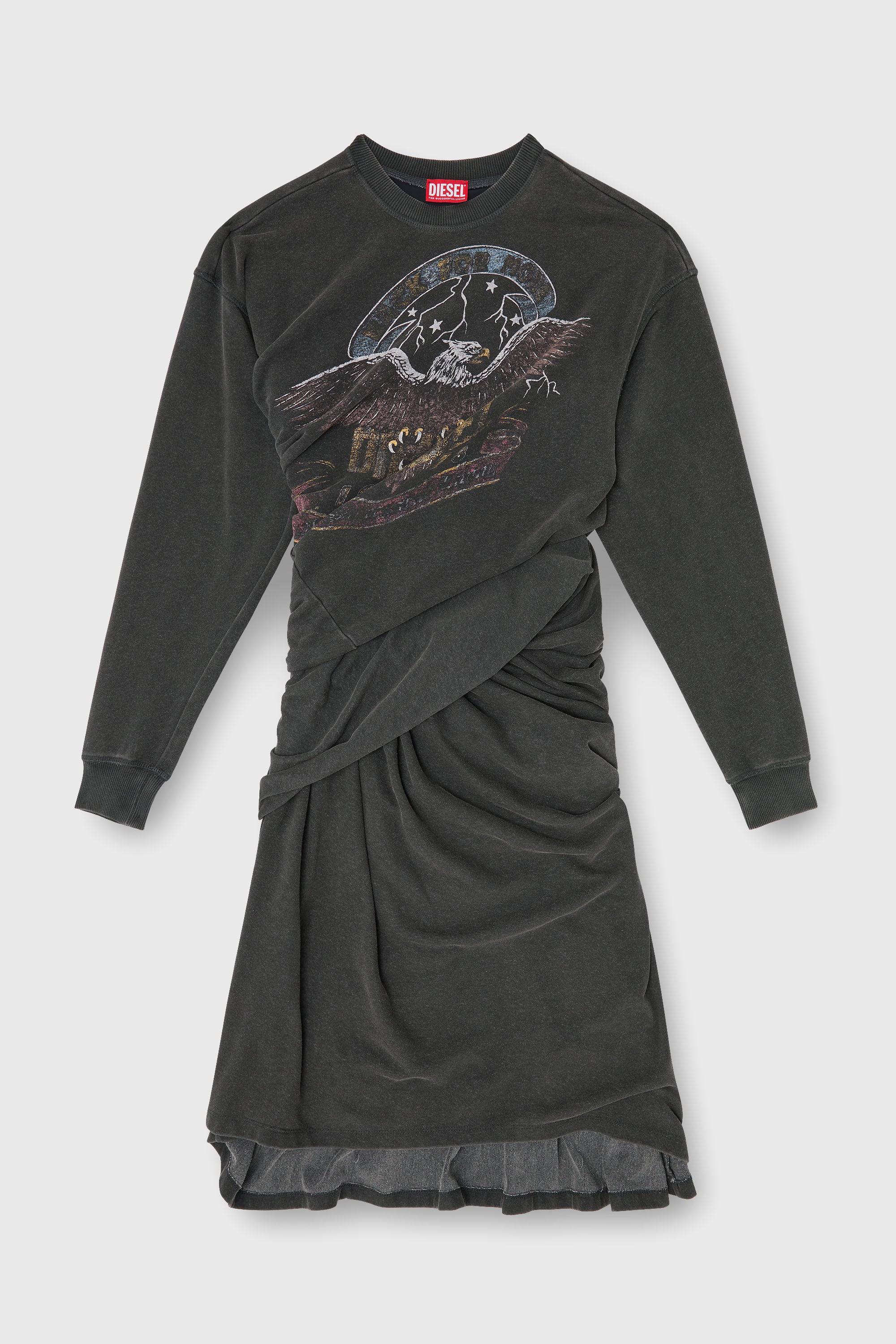 Diesel - D-NENCY, Abito in felpa con grafiche concerto Donna in ToBeDefined - 2