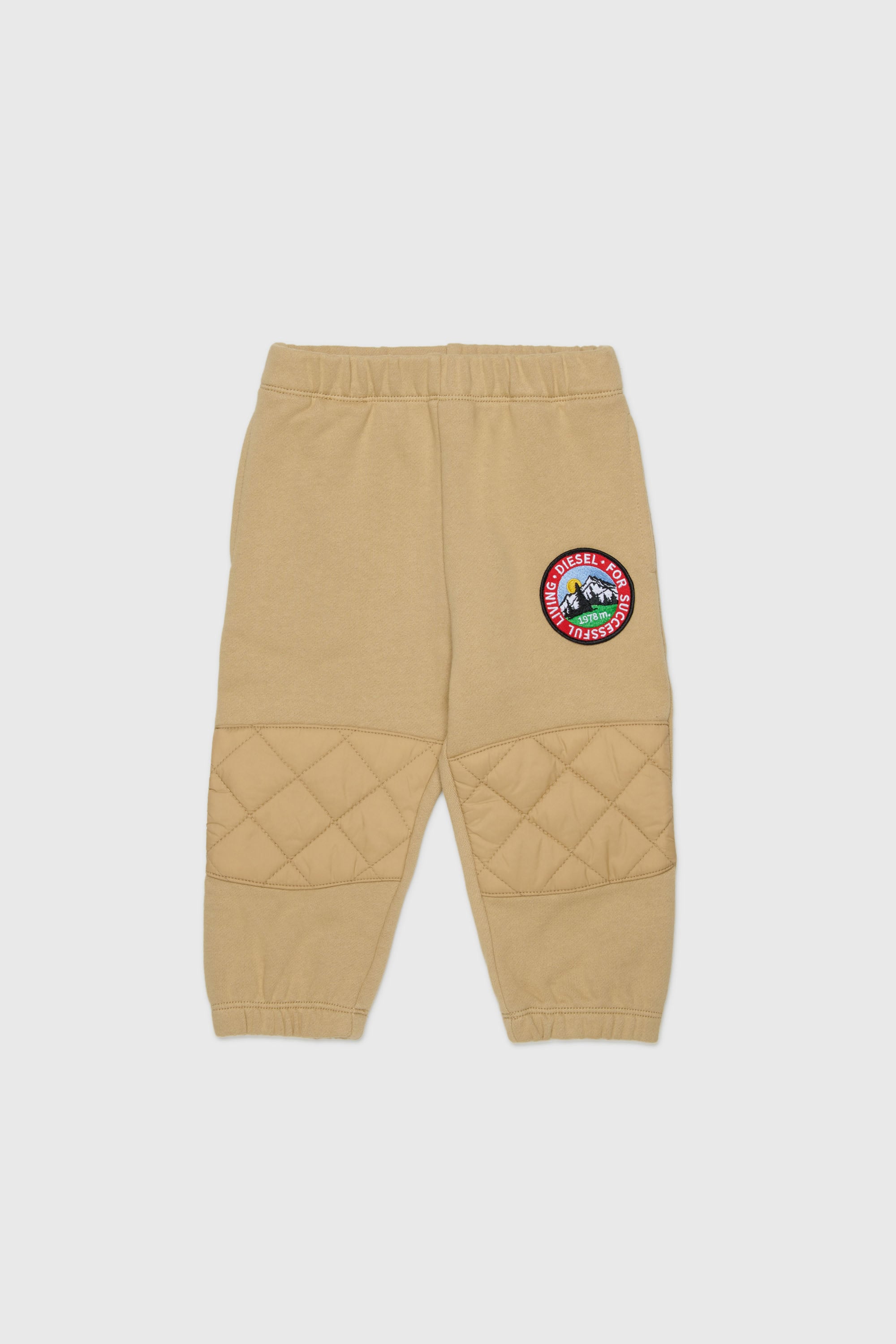 Diesel - PMONTB, Pantaloni da tuta con inserti trapuntati sulle ginocchia Unisex in Marrone - 1