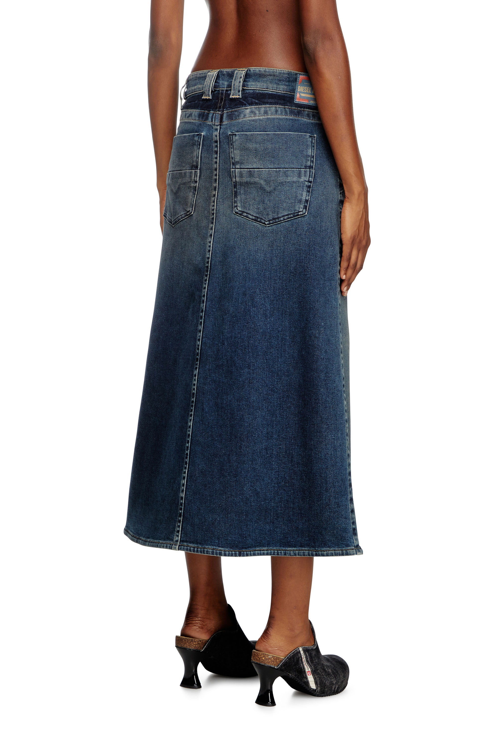 Diesel - DE-PAGO-MID-RE, Gonna midi in denim Rehab Donna in Blu - 4