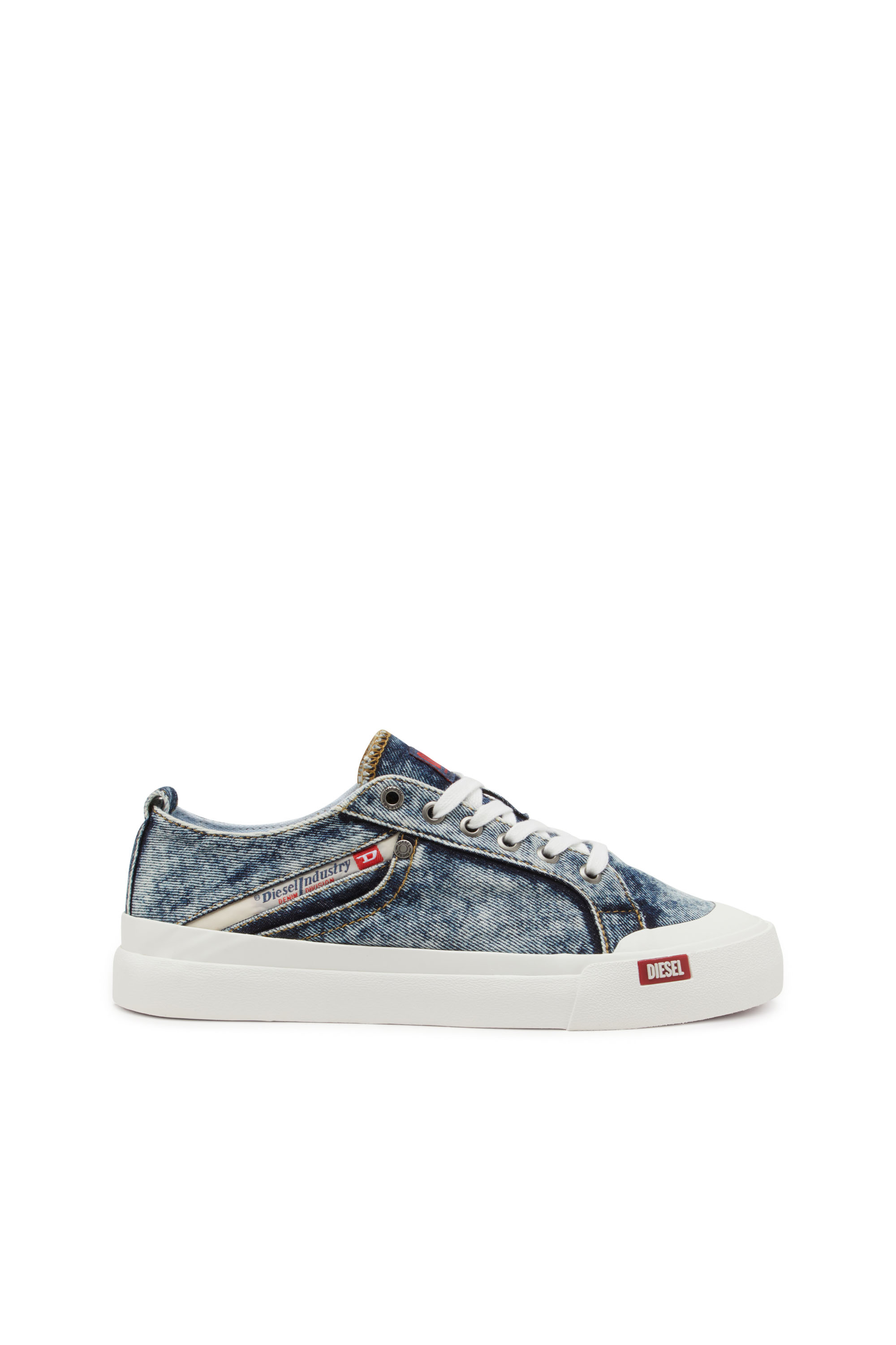 Diesel - S-ATHOS NMD LOW, S-Athos-Sneaker in denim con taschino Uomo in Blu - 1