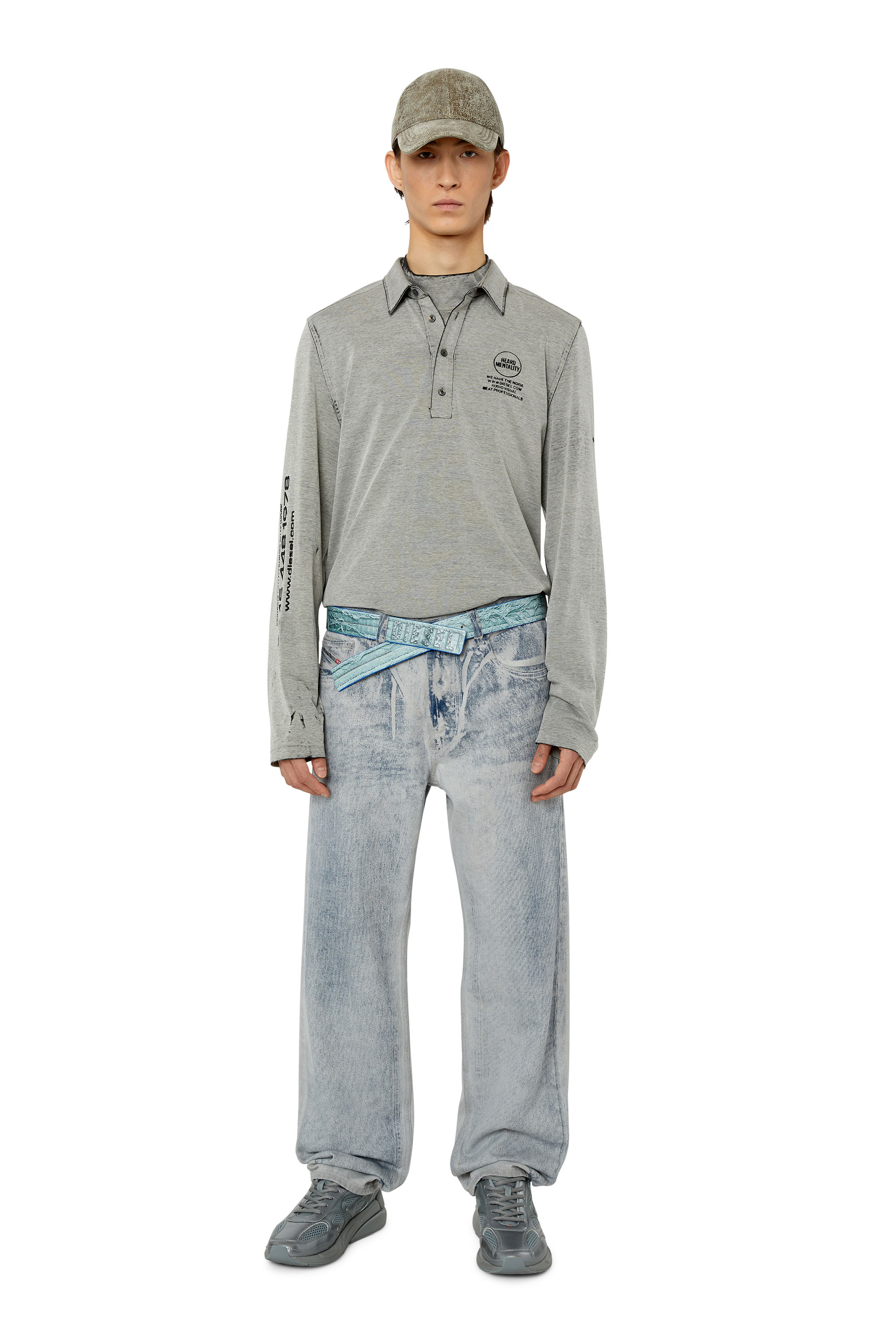 Diesel - 2010 D-Macs 09F23 Straight Jeans, Grigio Chiaro - Image 4