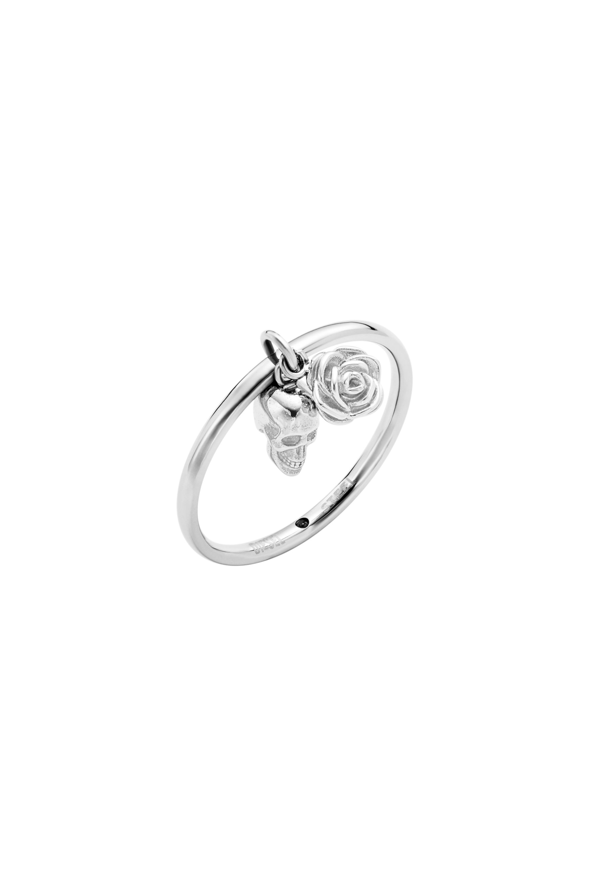 Diesel - DX1602040, Anello con charm in acciaio inox Unisex in Argento - 1