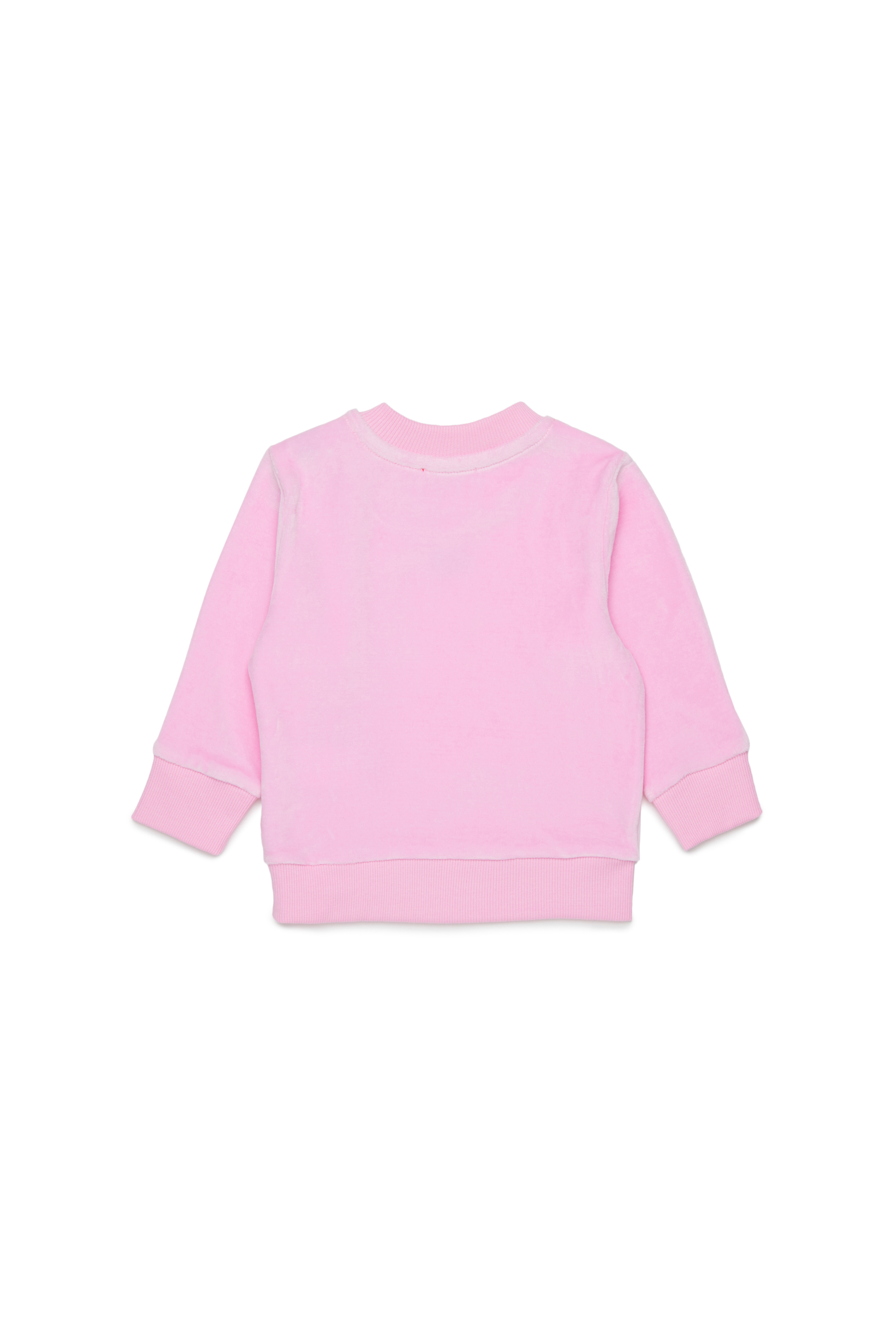 Diesel - SHENIB, Felpa in velluto con ricamo Oval D Uomo in Rosa - 2