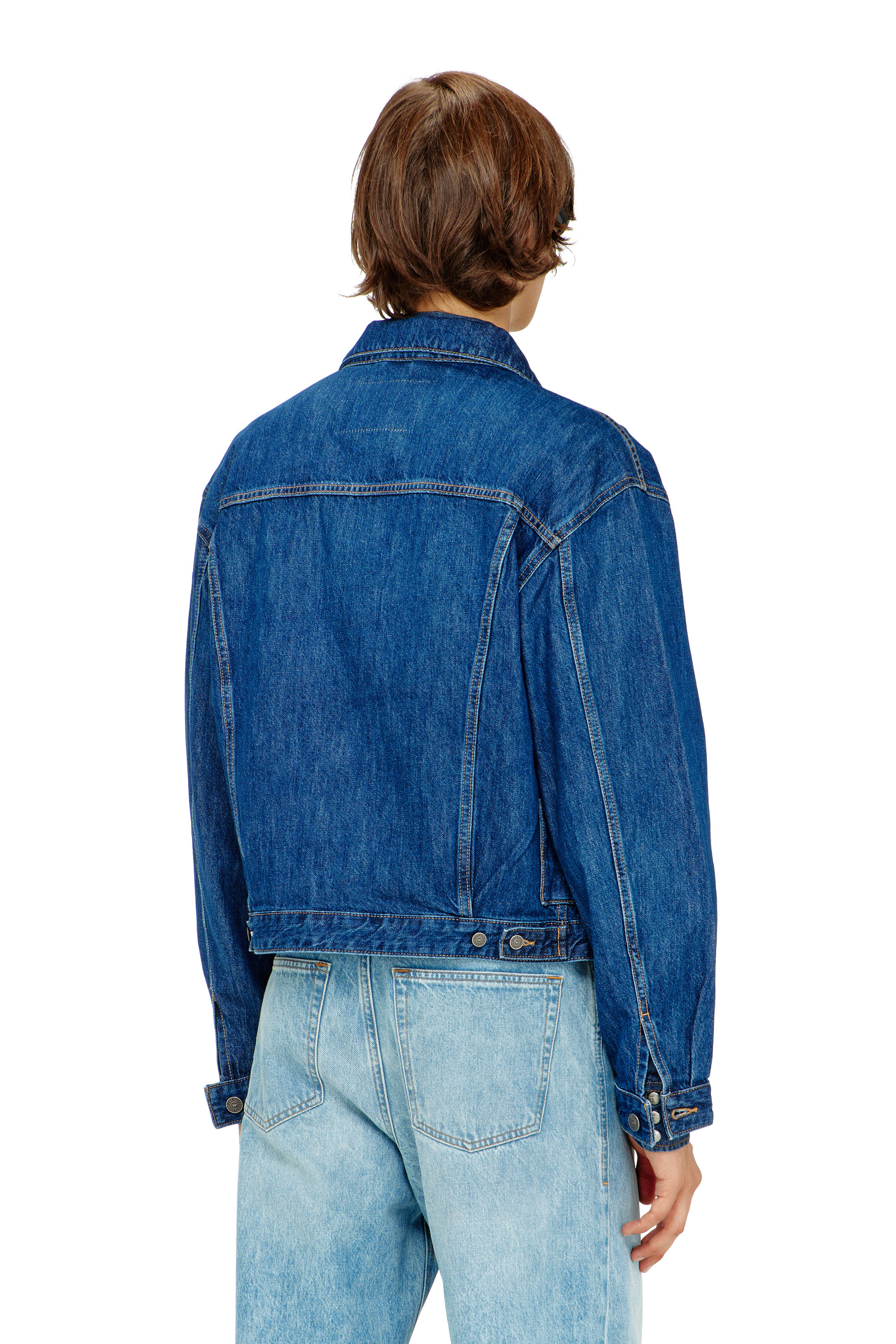 Diesel - D-RANGER, Giacca trucker in denim Uomo in Blu - 4