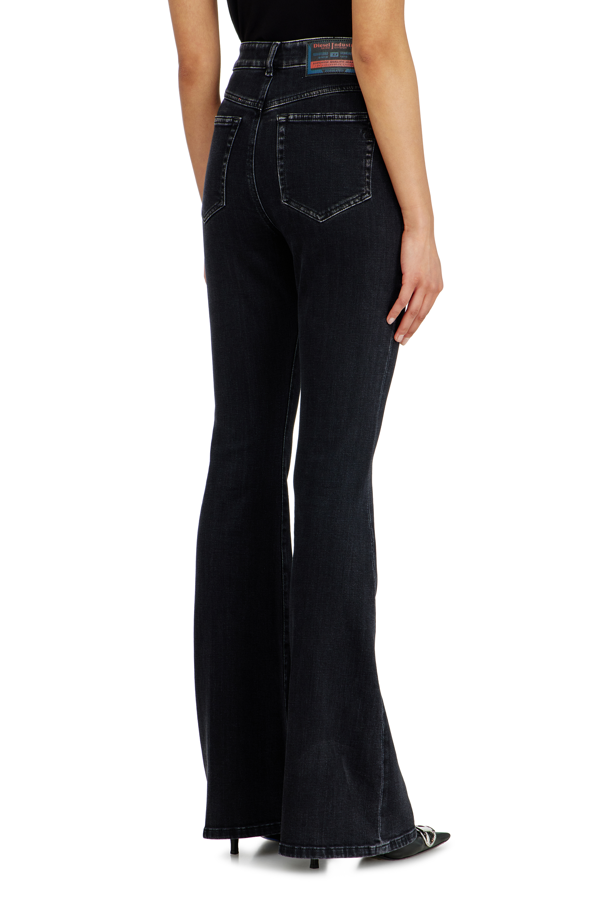 Diesel - Bootcut Jeans 1973 D-Partt 09P75 Donna, Nero/Grigio scuro - Image 5