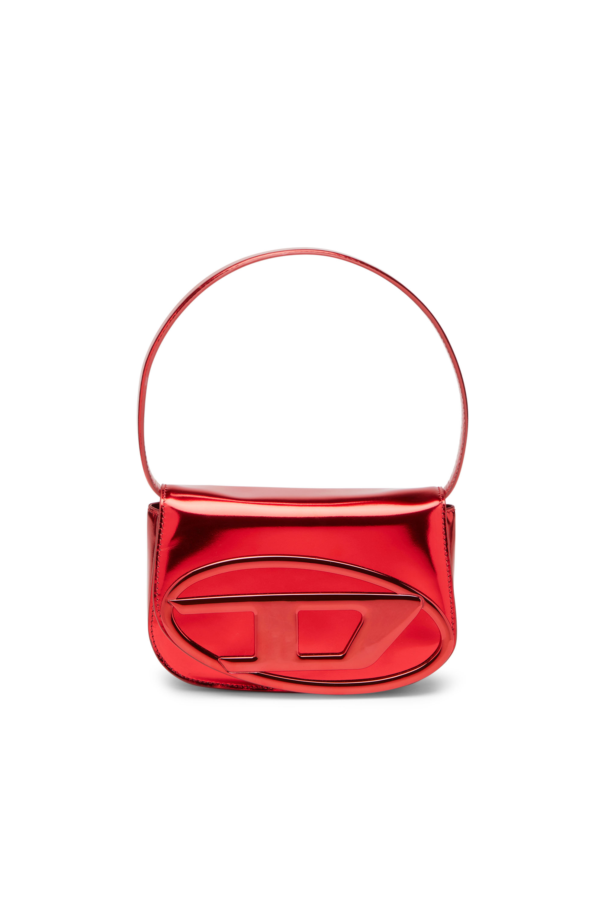 Diesel - 1DR, 1DR-Iconica borsa a spalla in pelle specchiata Donna in Rosso - 2