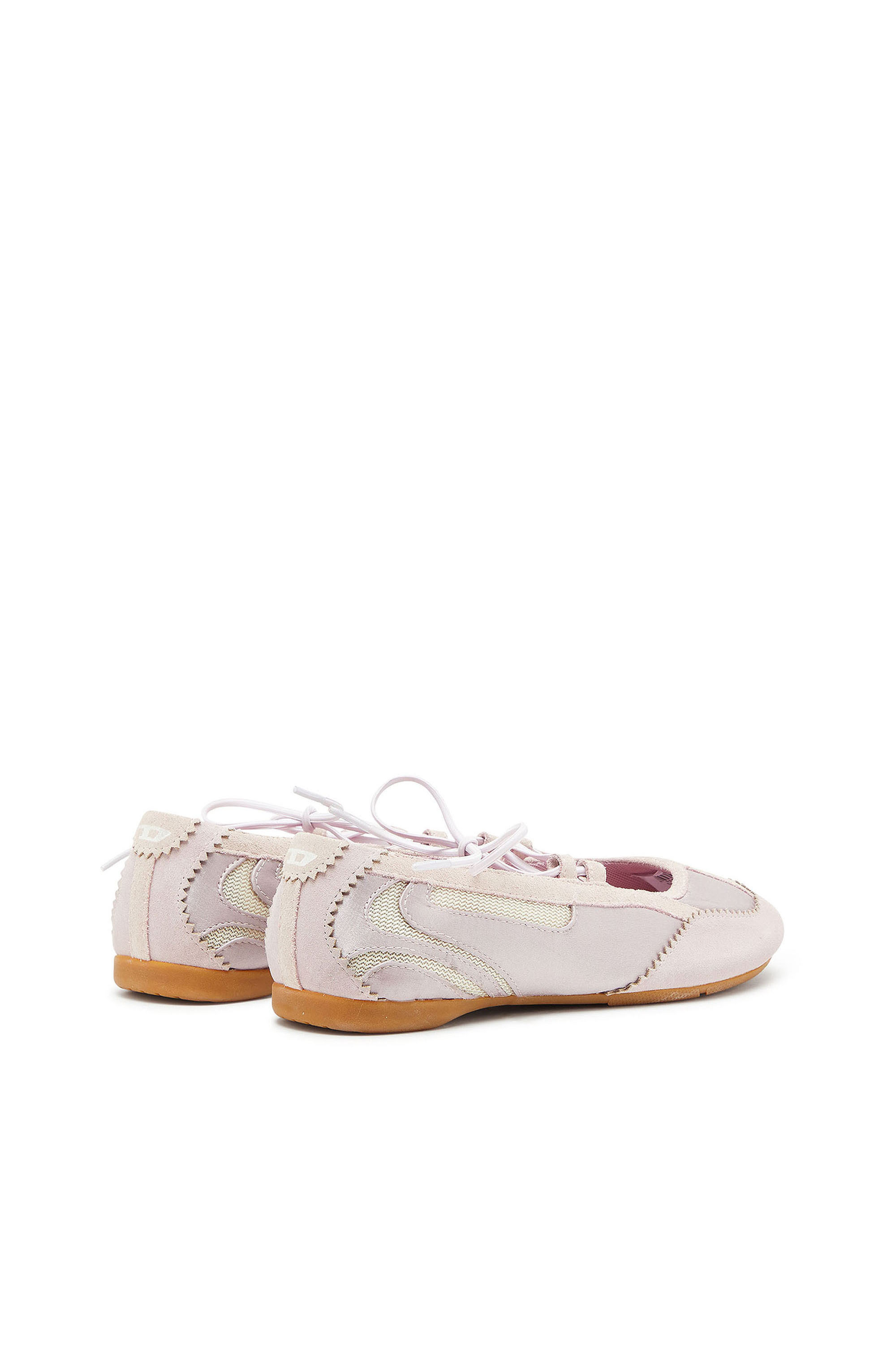 Diesel - D-MILE BALLERINA LACE UP II W, D-Mile - Ballerine stringate in pelle e mesh Donna in Rosa - 3
