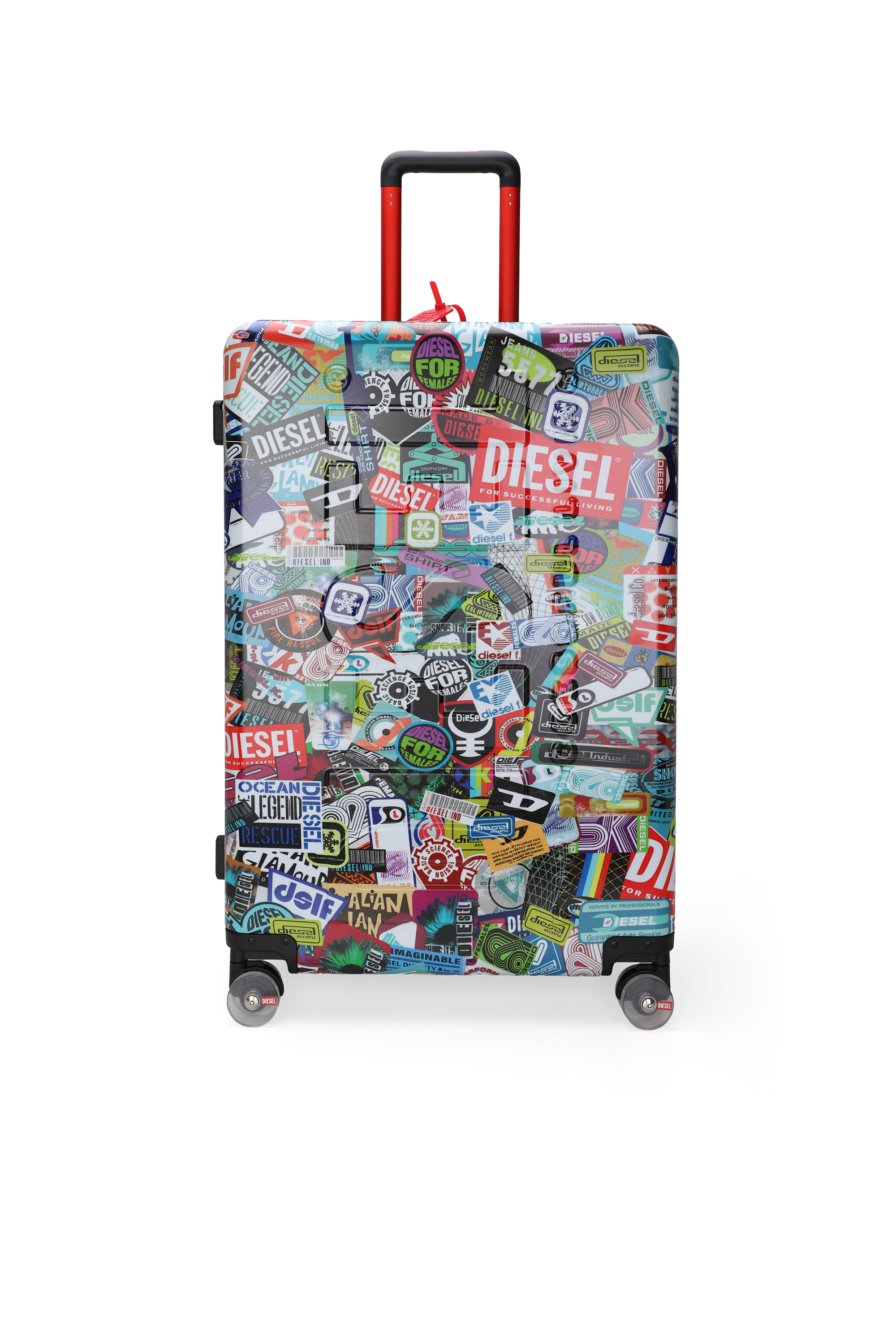 Diesel - DIESEL PC PRINTED TROLLEY-STICKERS- DSL0, Valigia stile sticker taglia L Unisex in Multicolor - 1