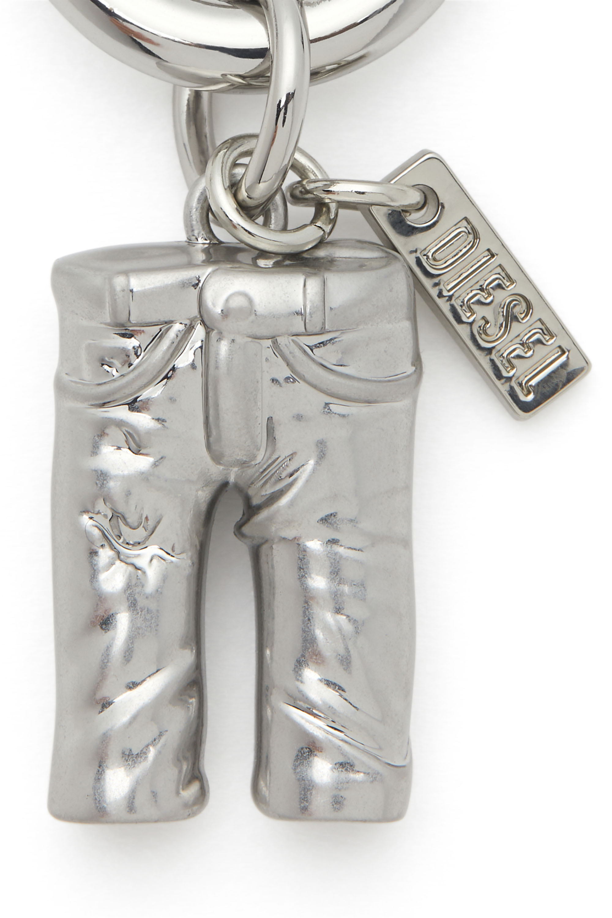 Diesel - CHARM-5PKT, Ciondolo Diesel in metallo con dettaglio logo Unisex in Argento - 2
