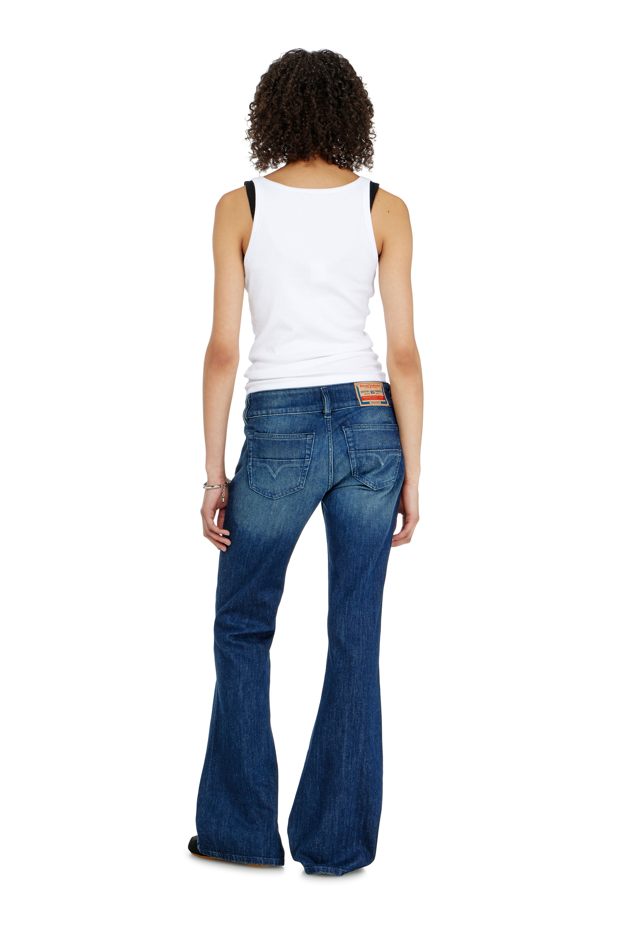 Diesel - Bootcut Jeans D-Hush 0KBBR Donna, Blu Scuro - Image 3